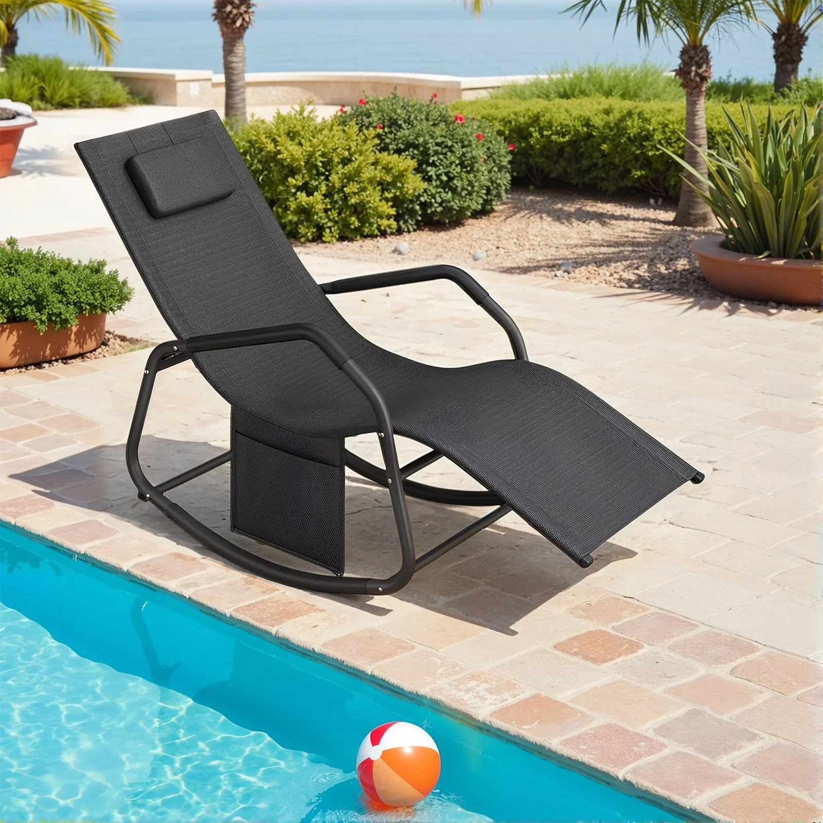 Rocking Chair, Outdoor Lounger Recliner - Image 2