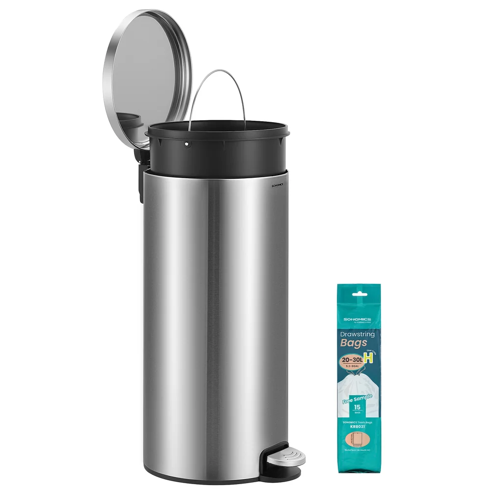 Round Trash Bin with Soft-Close Lid - Image 2