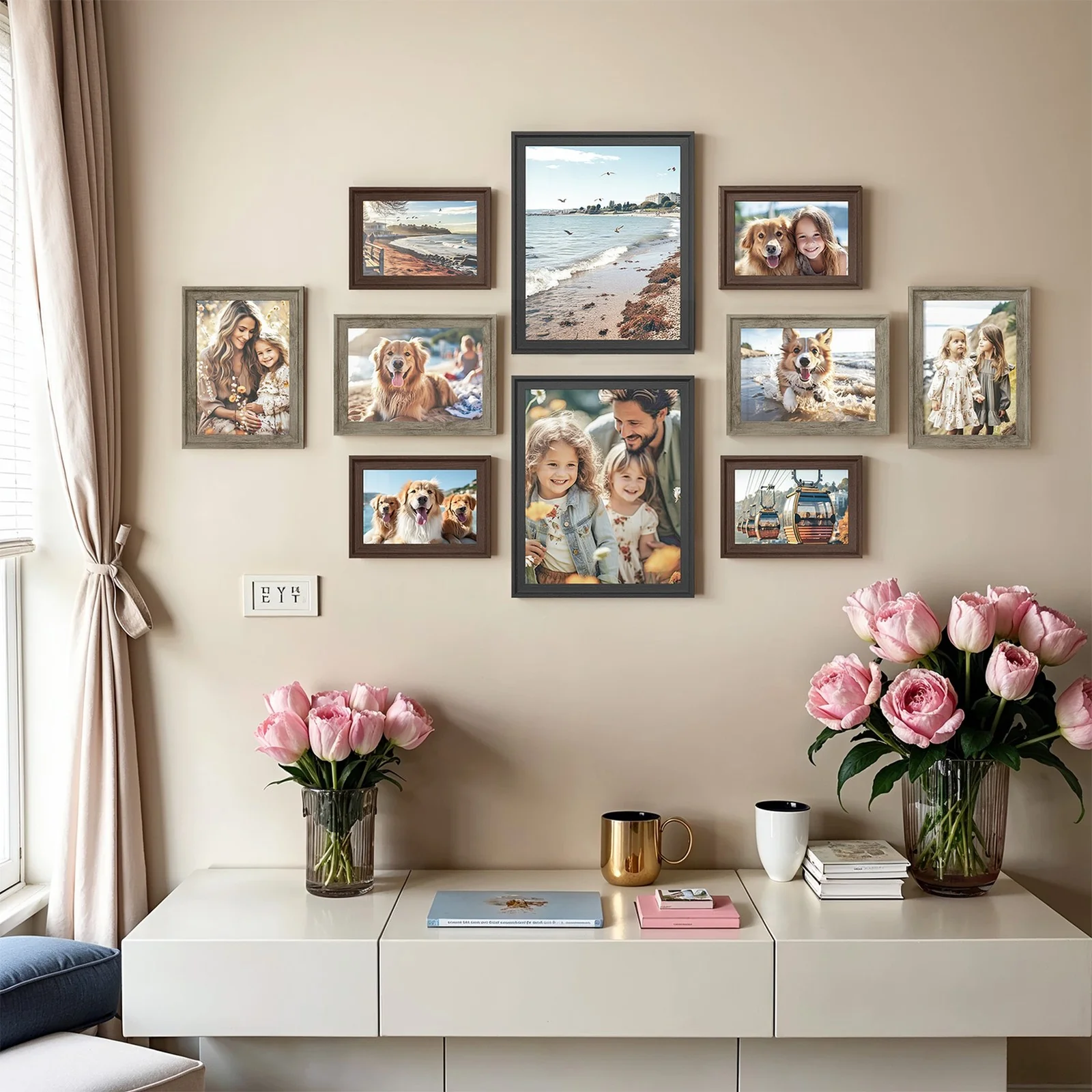Set of 10 Picture Frames with 16 Mats - Image 2