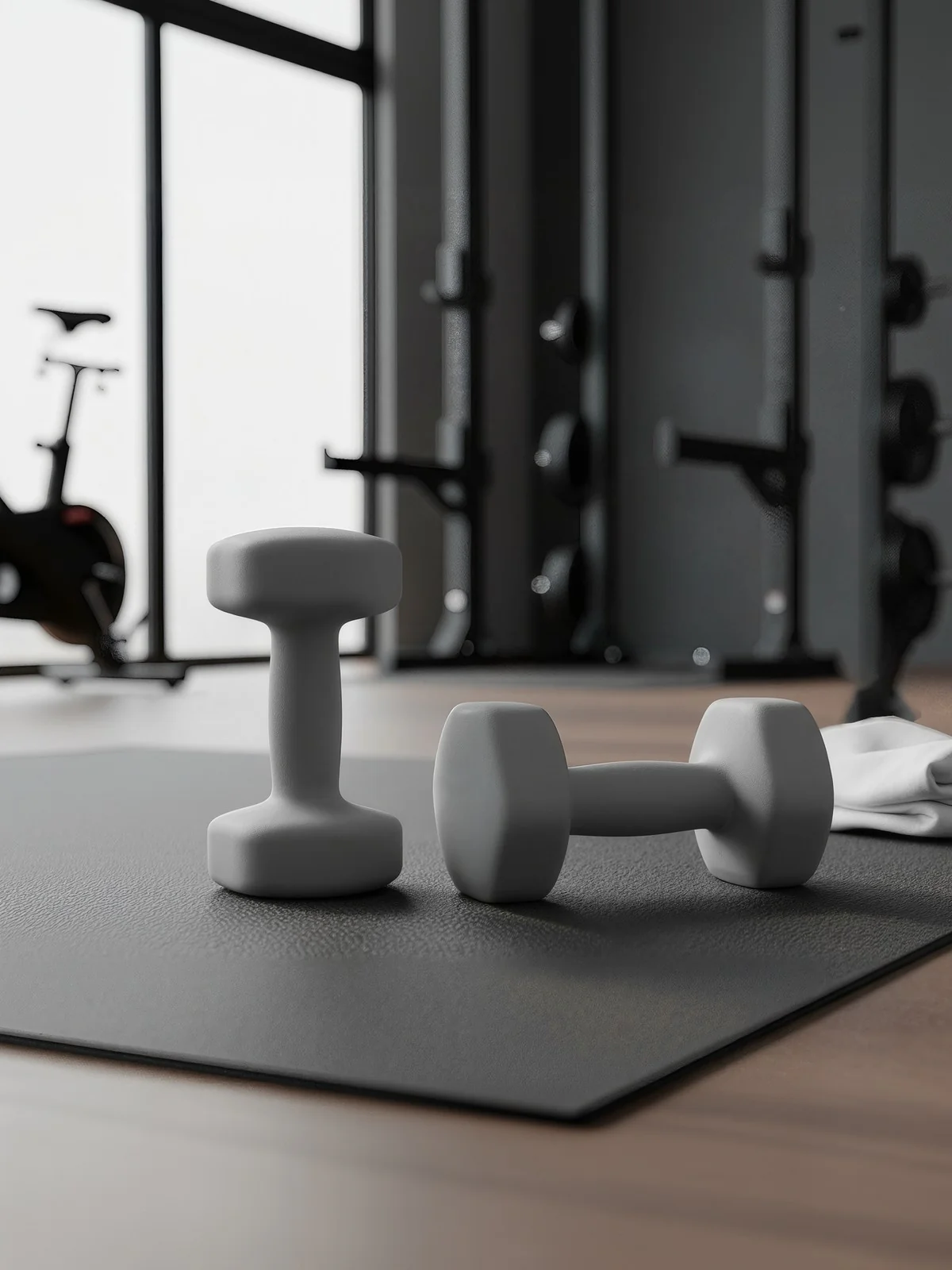 Set of 2 Neoprene Hex Dumbbells with Dumbbells Bars - Image 7