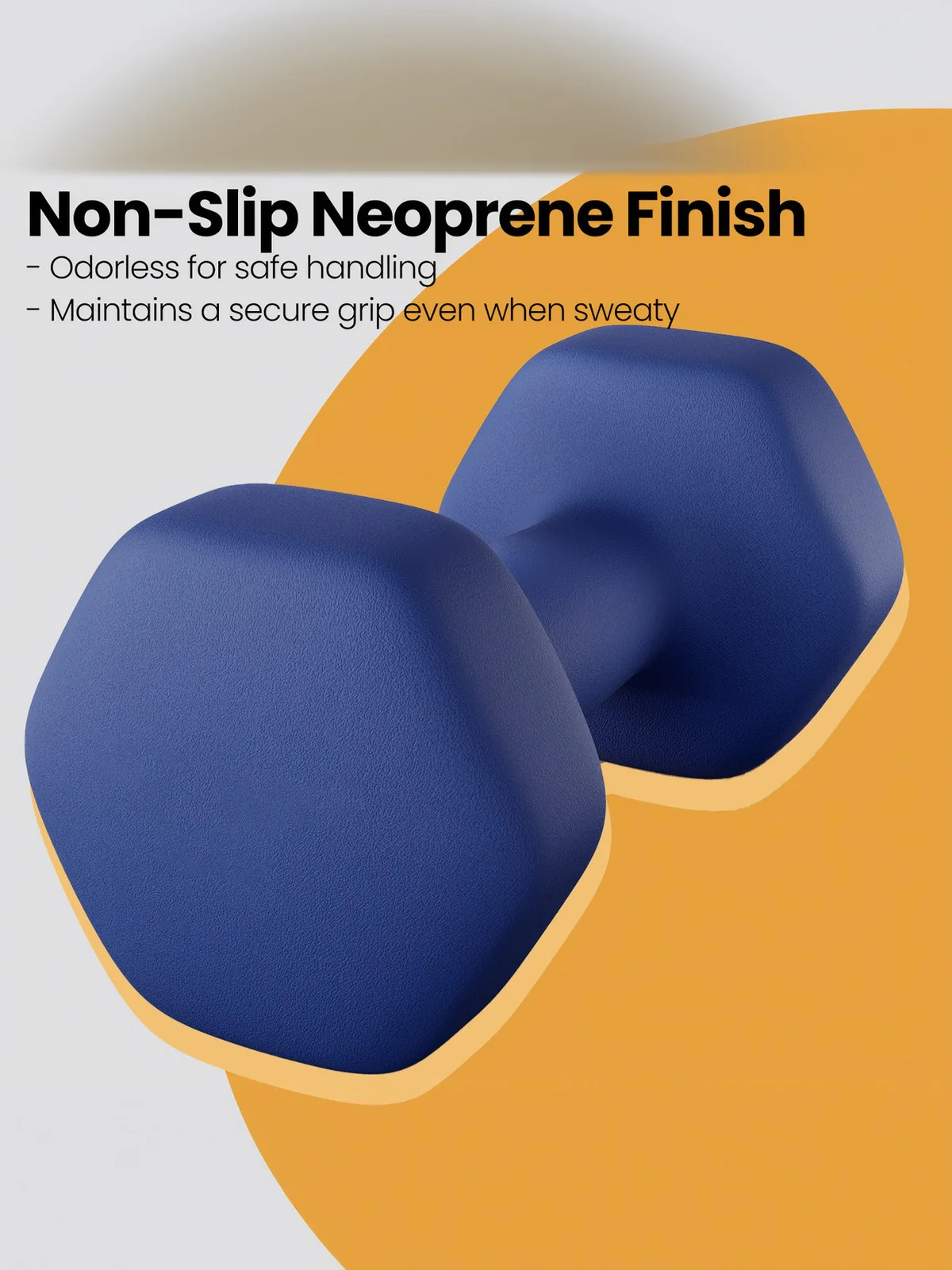 Set of 2 Neoprene Hex Dumbbells with Dumbbells Bars - Image 9