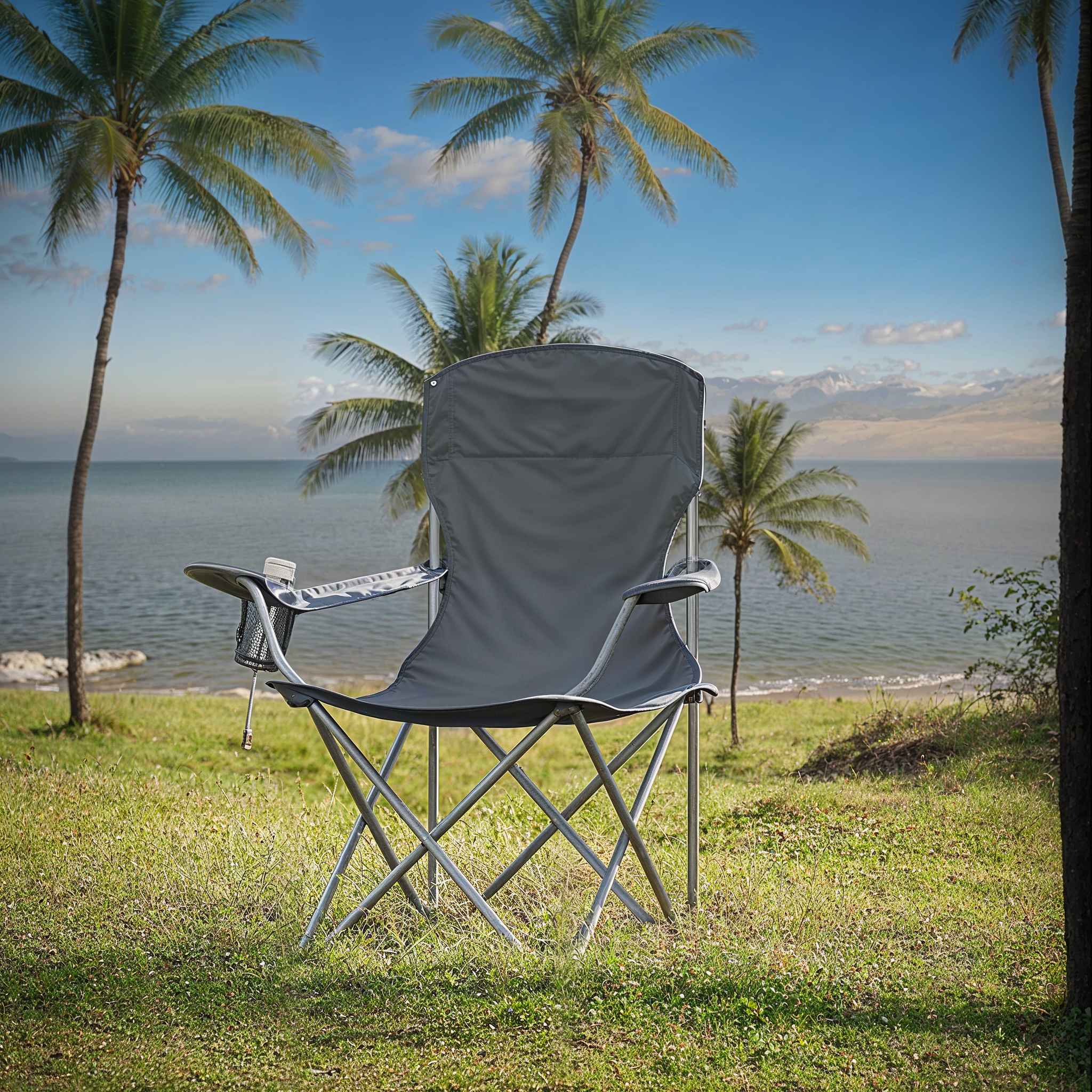 Set of 2 Folding Camping Chairs Max. Capacity 150 kg