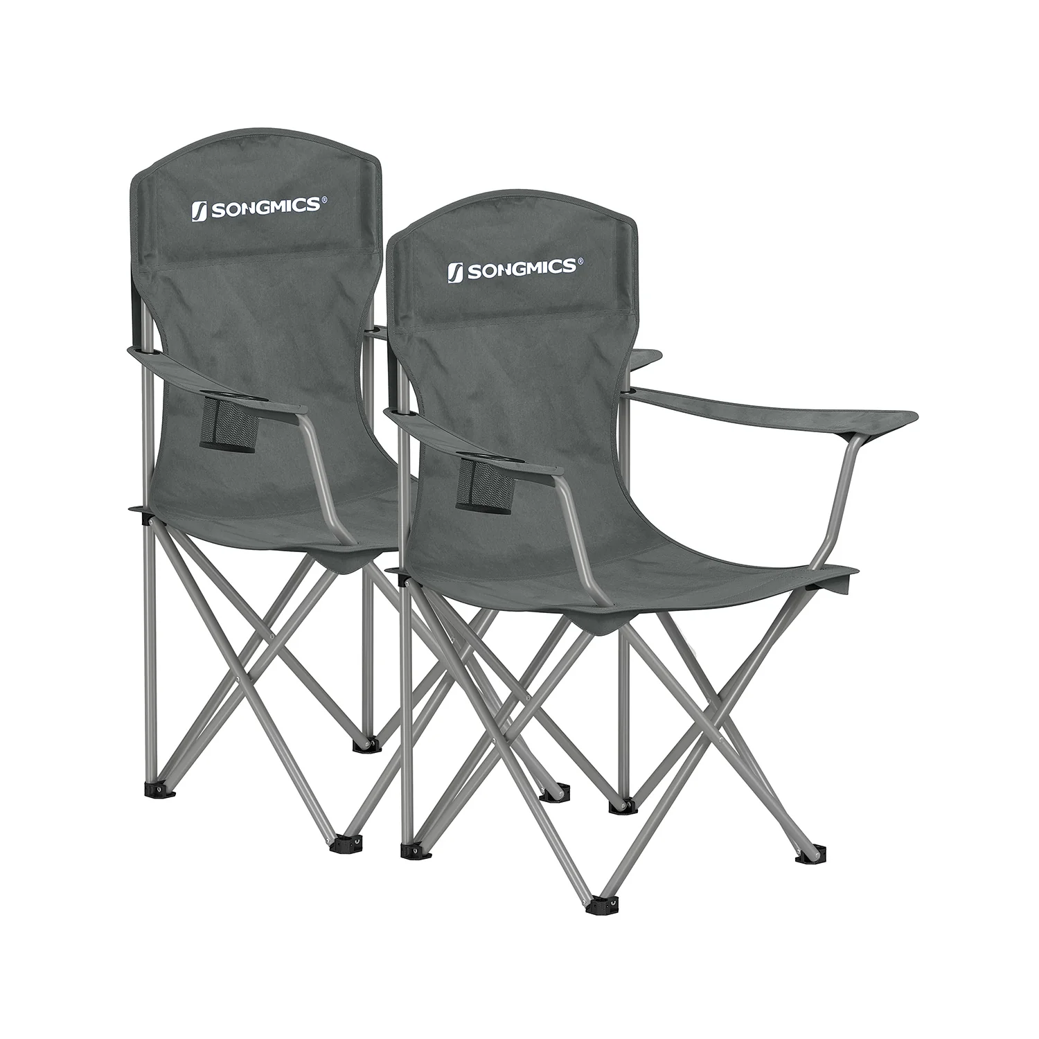 Set of 2 Folding Camping Chairs Max. Capacity 150 kg