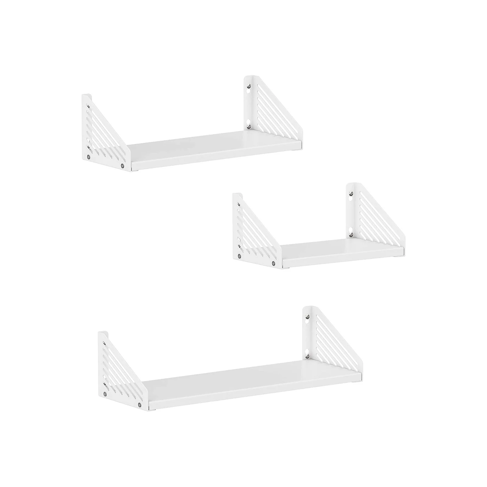 Set of 3 Wall-Mounted Metal Storage Shelves - Image 2