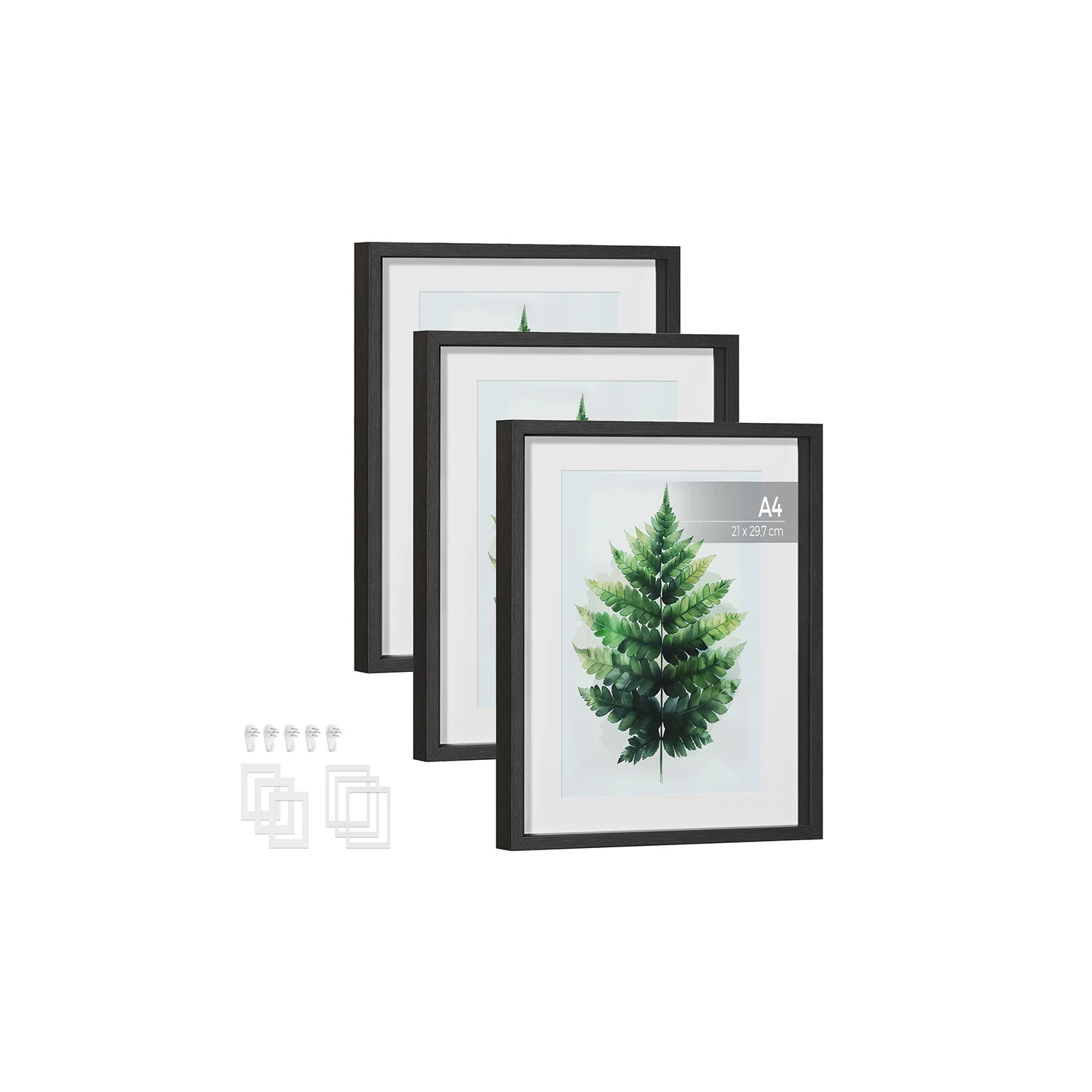 Set of 3 Photo Frames for Wall or Table