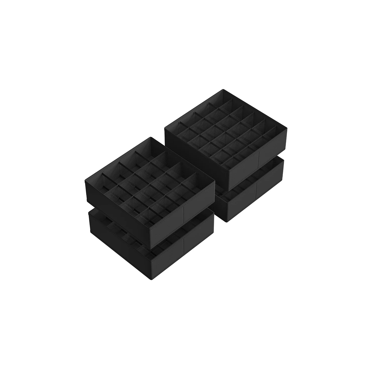 Set of 4 Drawer Organisers with 80 Compartments