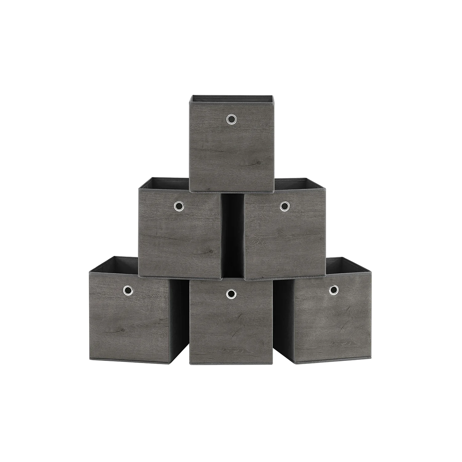 Set of 6 Storage Boxes, Non-woven and Oxford Fabric - Image 2