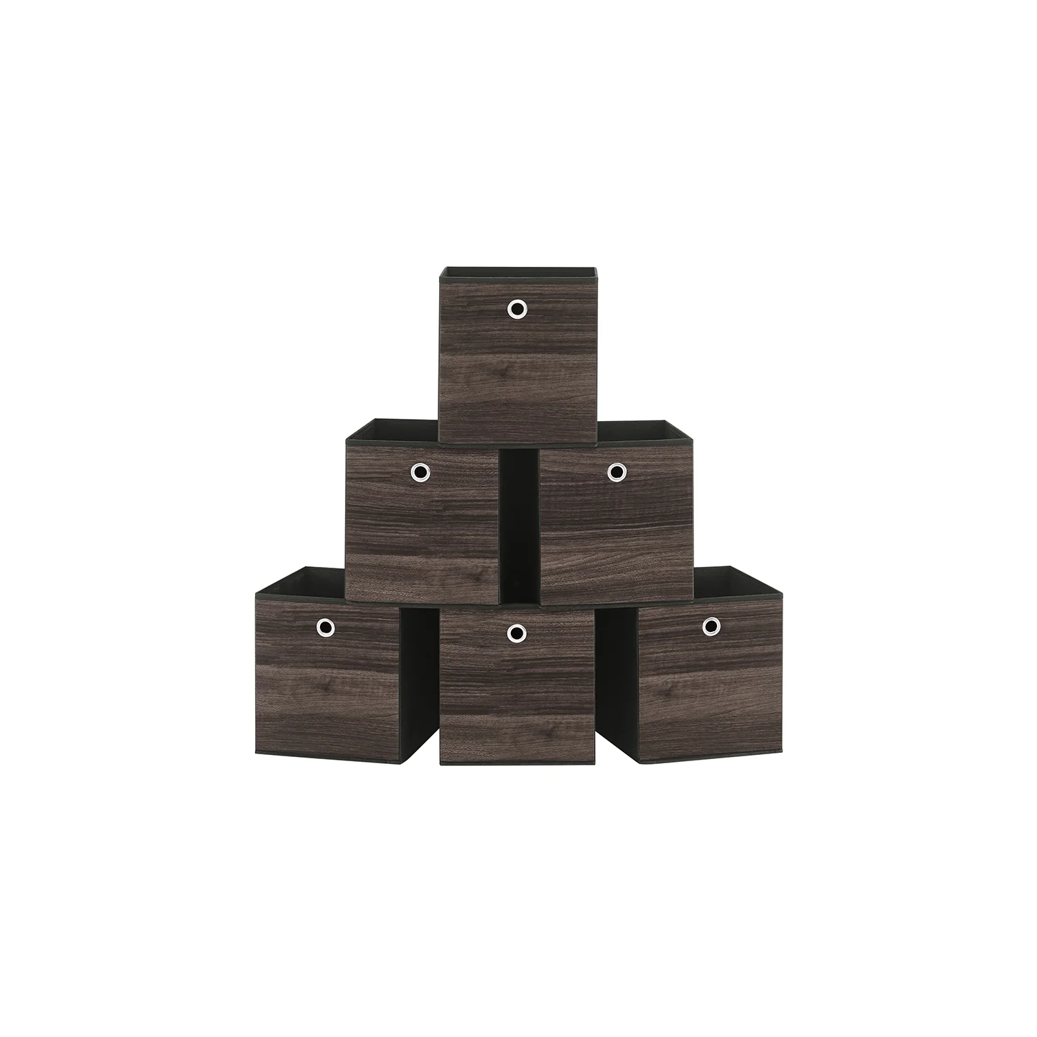 Set of 6 Storage Boxes, Non-woven and Oxford Fabric - Image 3