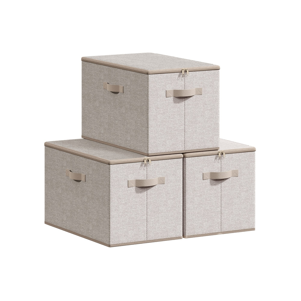 Set of 6 Foldable Storage Organiser Boxes Slate Grey - Image 6