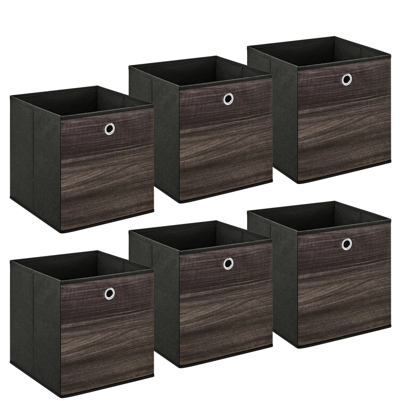 Set of 6 Non-Woven Fabric Box( 33 x 33 x 33 cm) with Handle