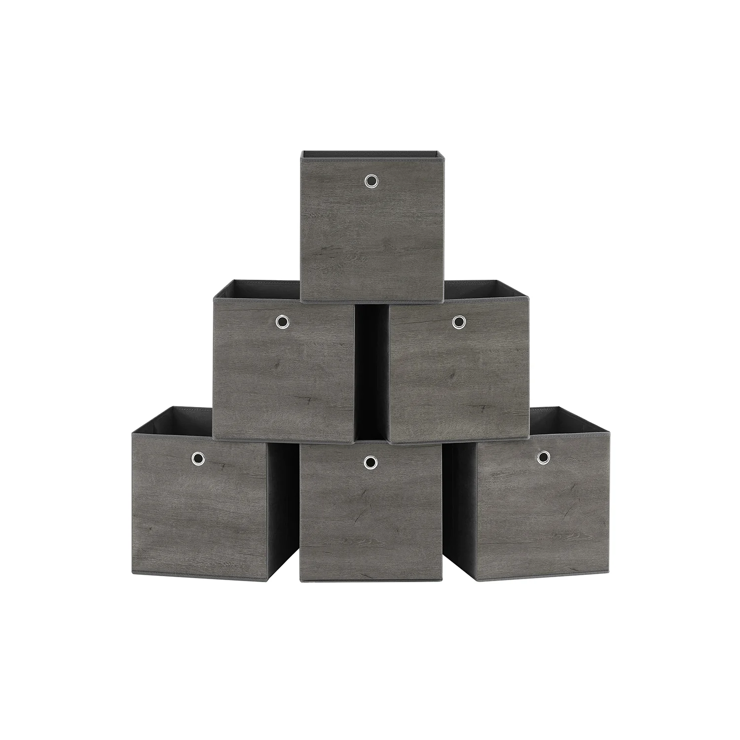 Set of 6 Non-Woven Fabric Box( 33 x 33 x 33 cm) with Handle