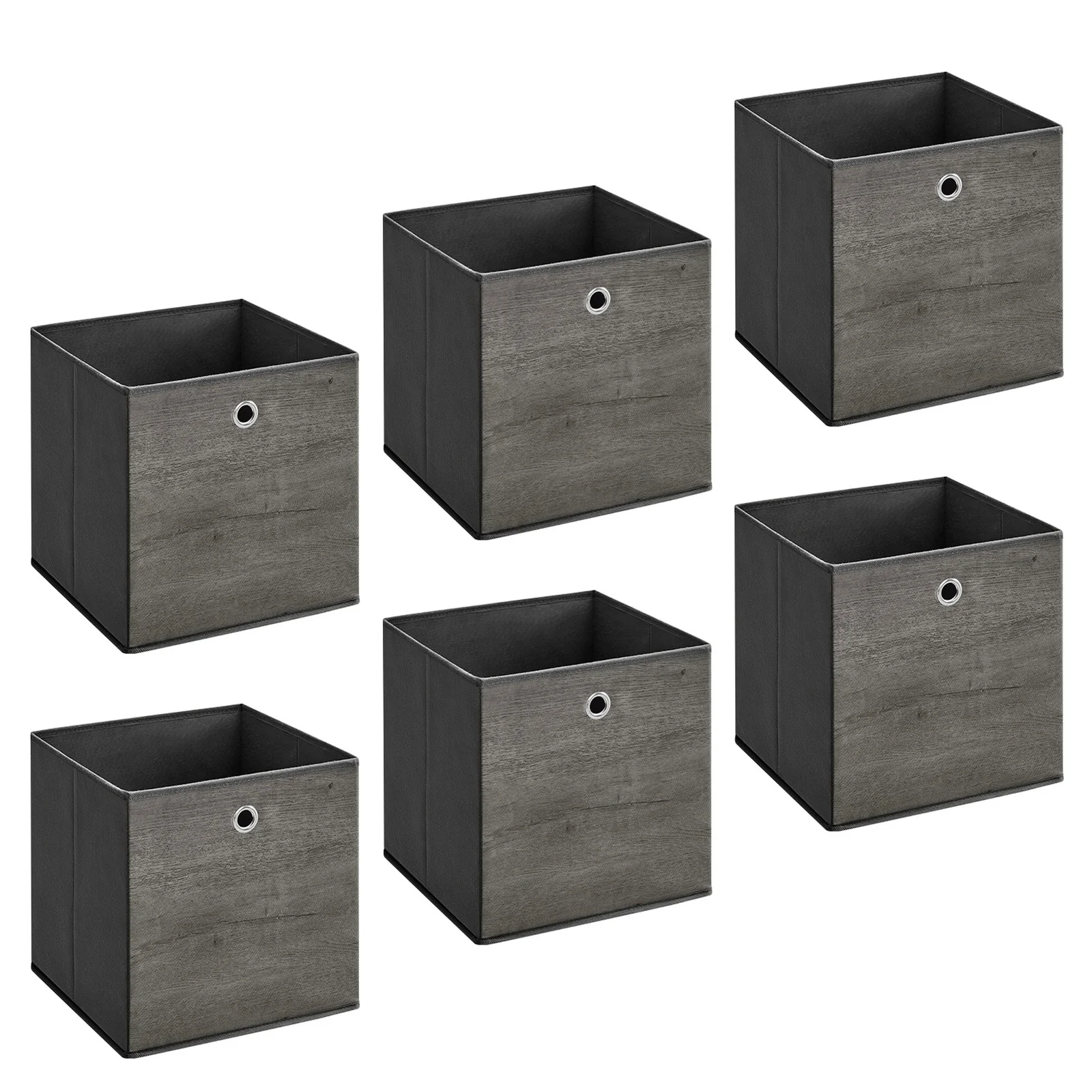 Set of 6 Storage Boxes, Non-woven and Oxford Fabric - Image 2