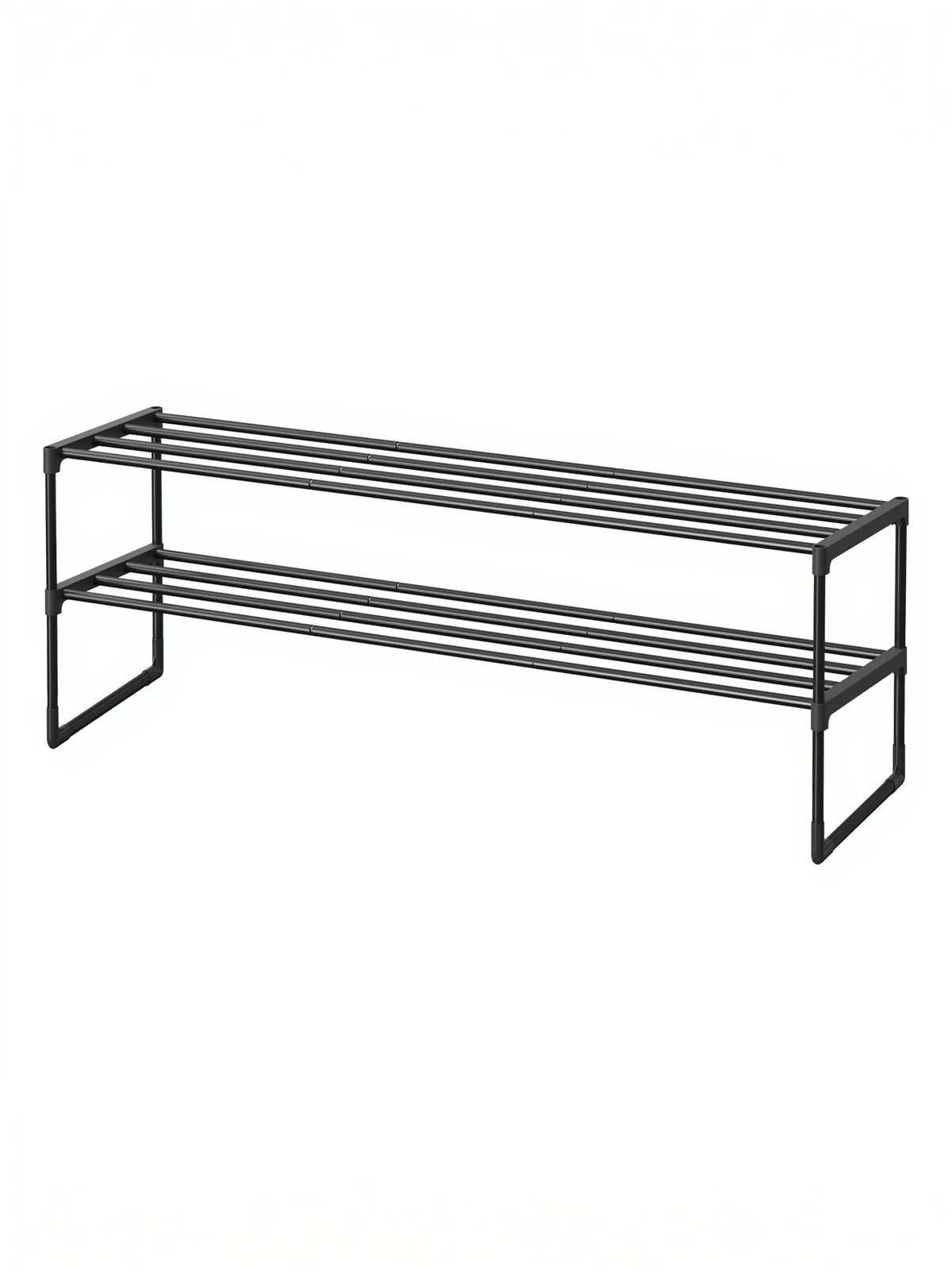 Shoe Rack, 2-Tier Shoe Organizer, Metal Shoe Shelf - Image 2