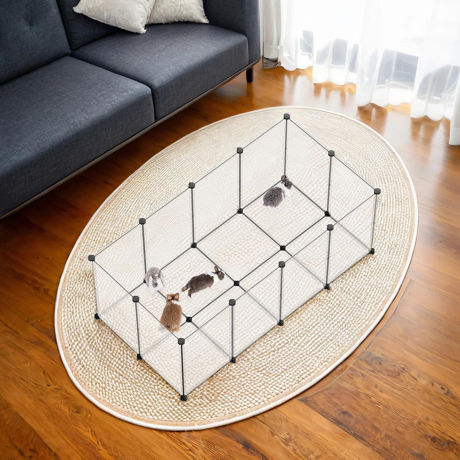 Small Animal Pen, Pet Playpen with Floor, Pet Fence Indoor - Image 3