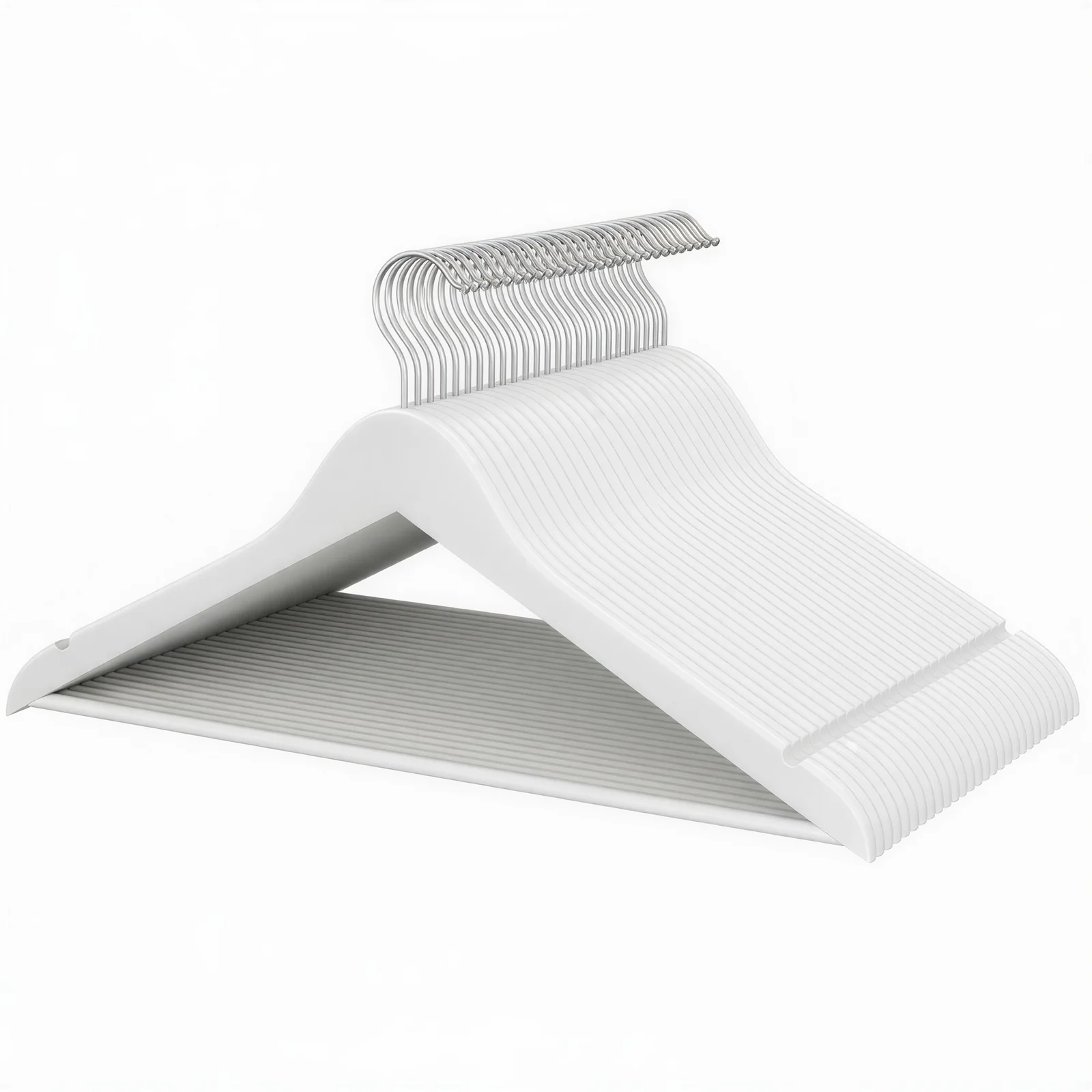 Solid Birch Wood Coat Hangers with Swivel Hooks for Garments