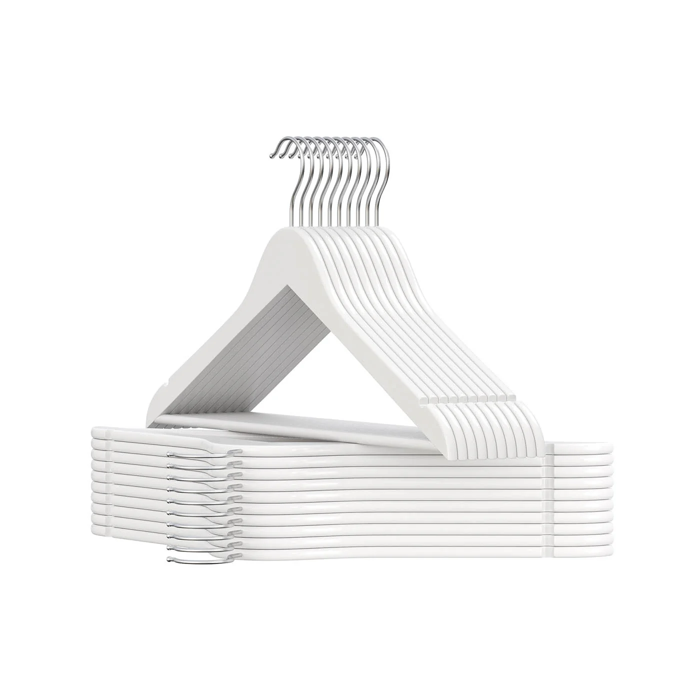 Solid Birch Wood Coat Hangers with Swivel Hooks for Garments - Image 5