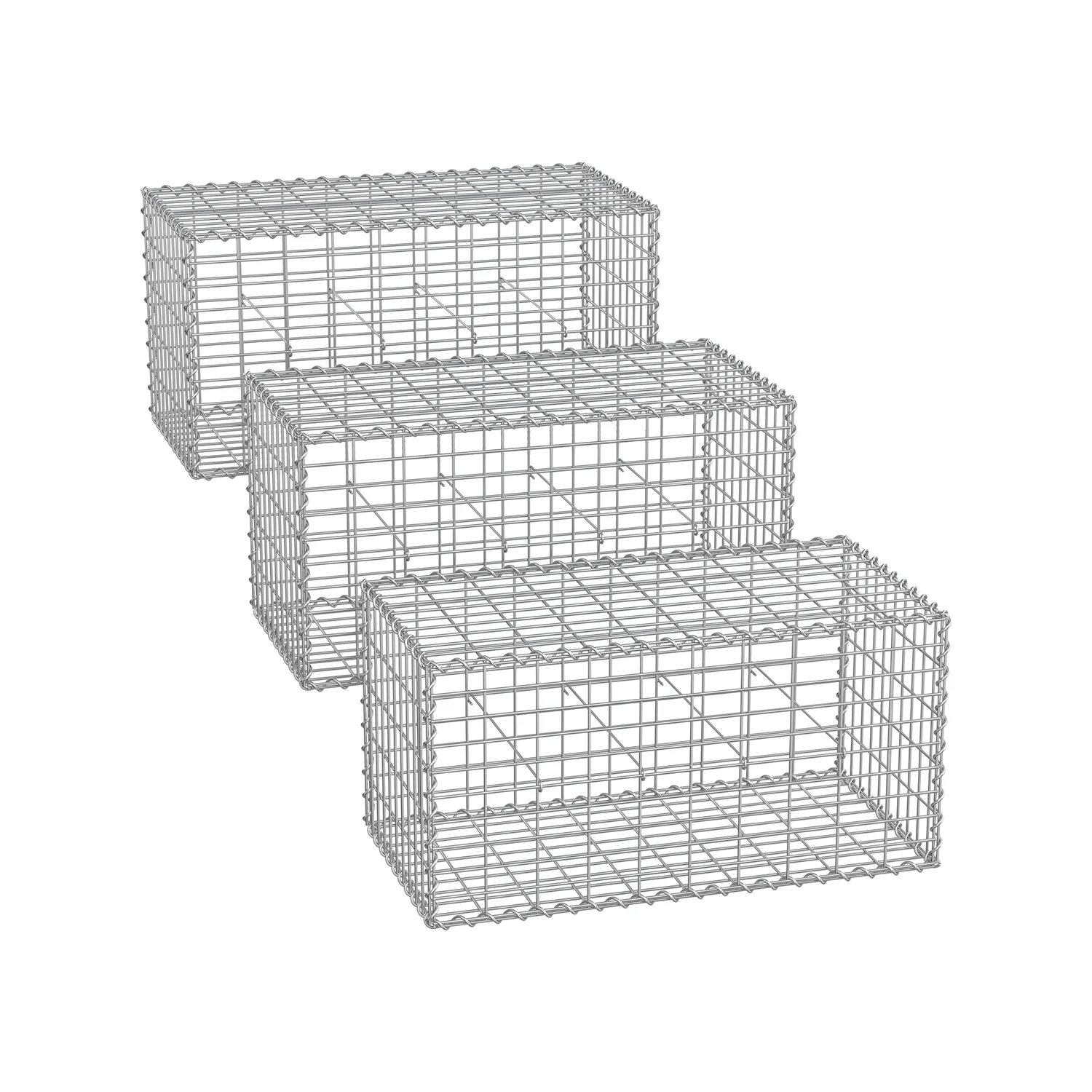 Stone Basket Garden Fence 100 x 50 x 50 cm - Image 3