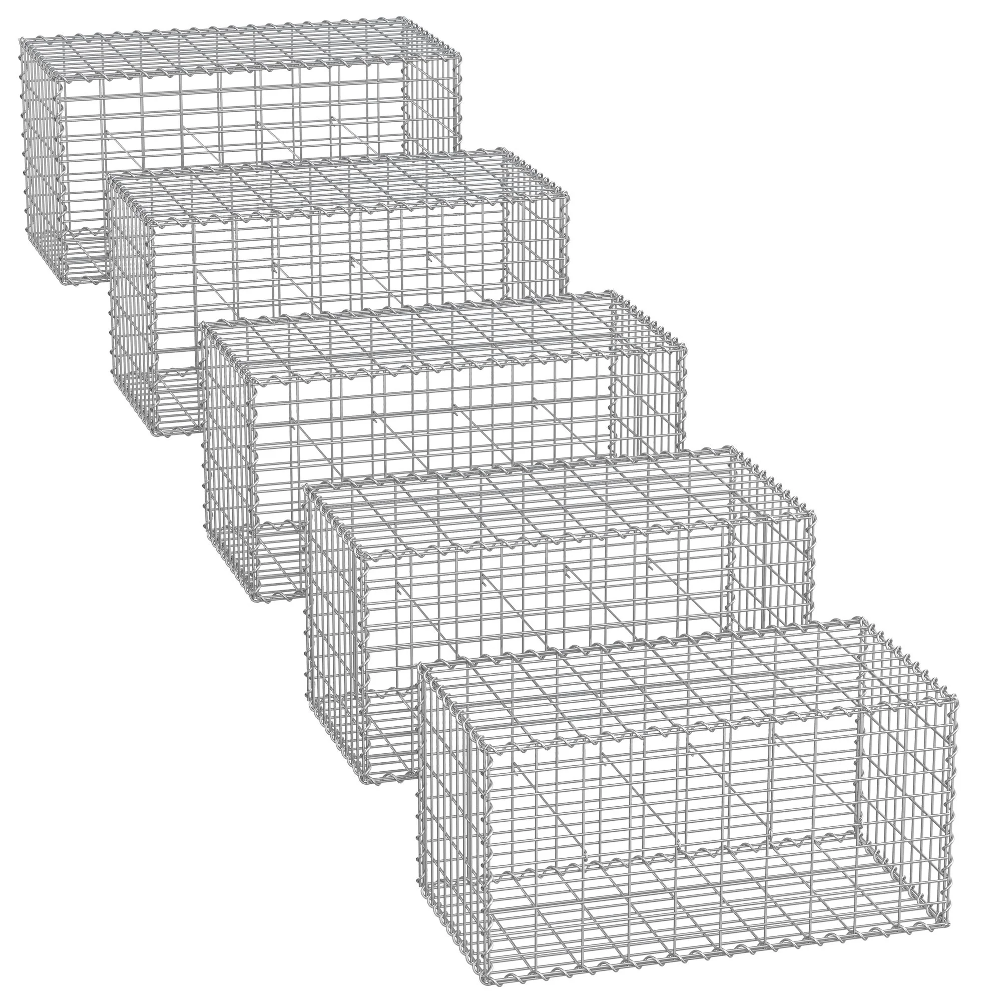 Stone Basket Garden Fence 100 x 50 x 50 cm - Image 5