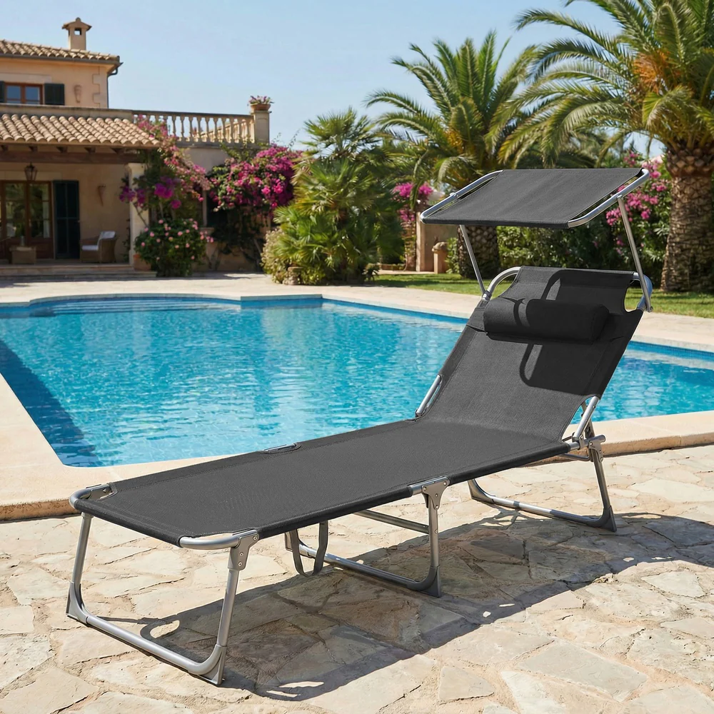 Sun Lounger, Deck Chair Folding, Sunbed