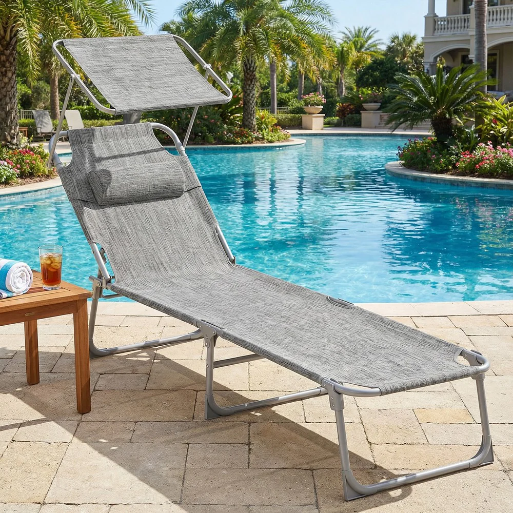 Sun Lounger, Deck Chair Folding, Sunbed - Image 2