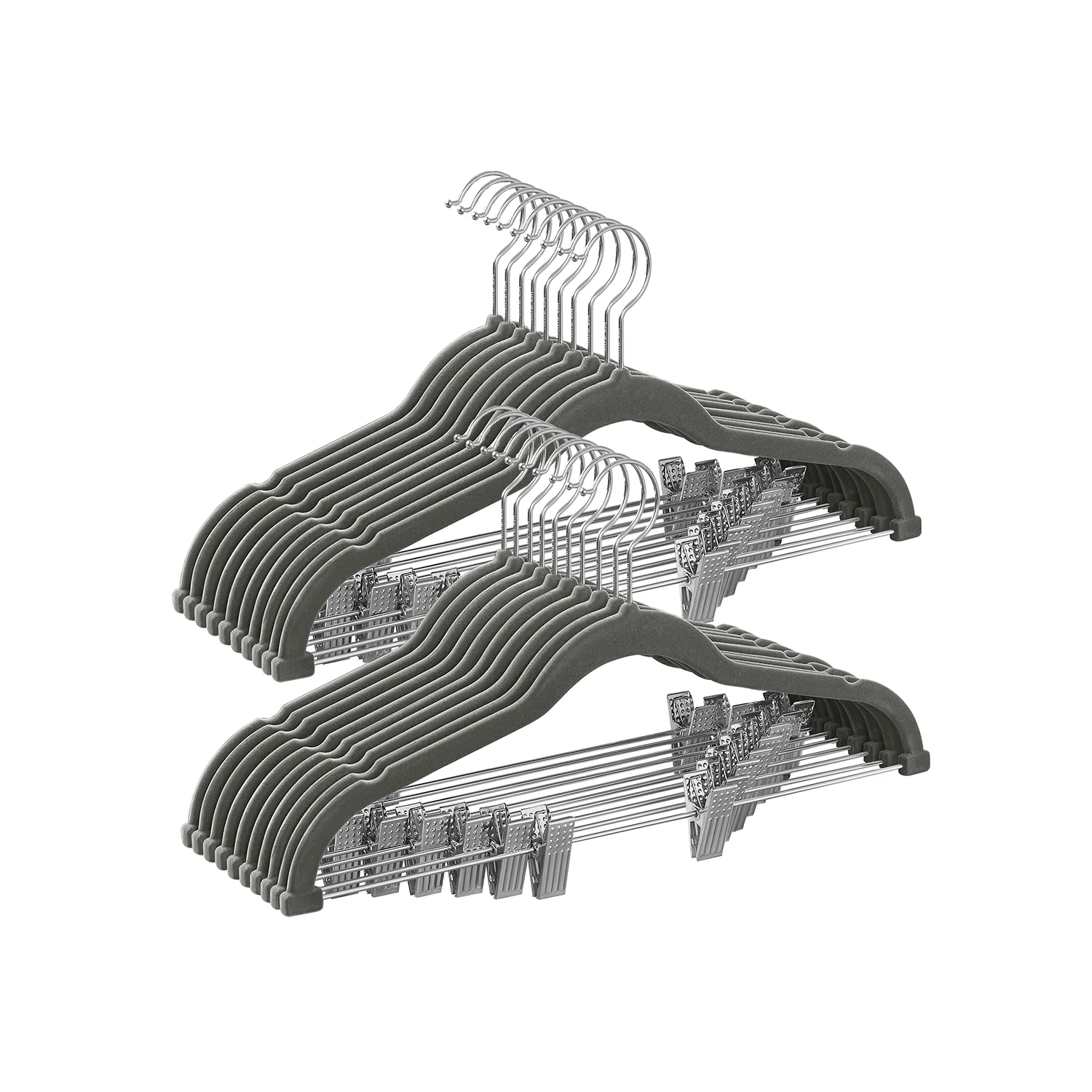 Velvet Hangers with Adjustable Clips - Image 2