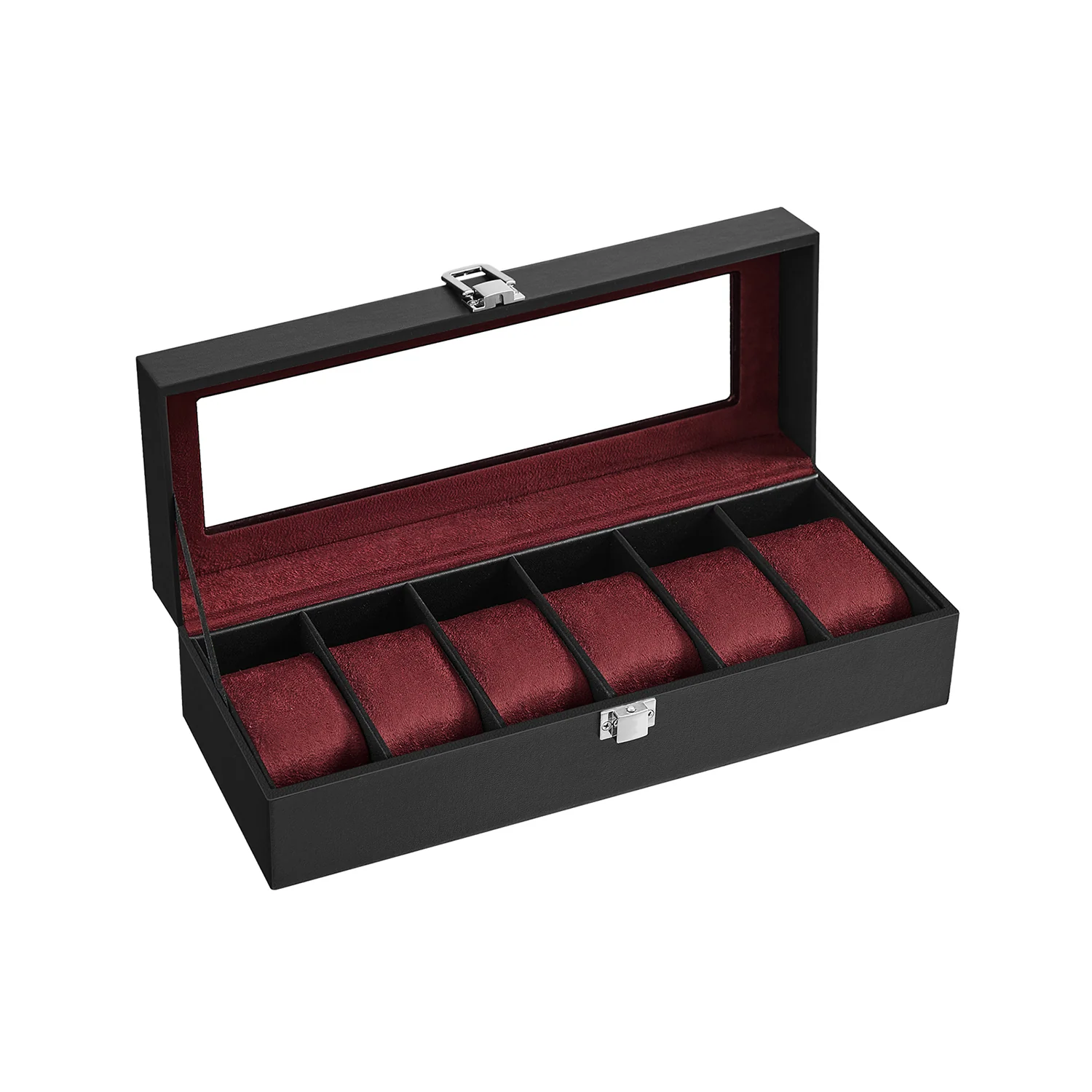 6 Slots Velvet Lining Watch Box - Image 2
