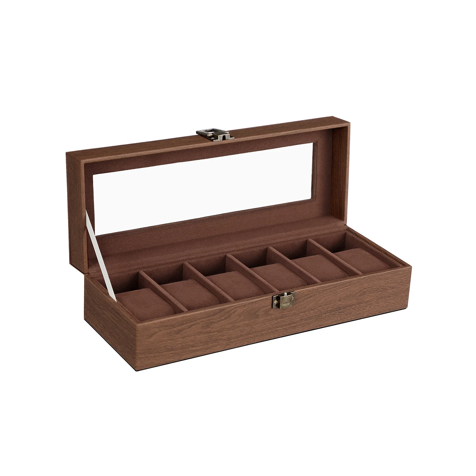 6 Slots Velvet Lining Watch Box - Image 4