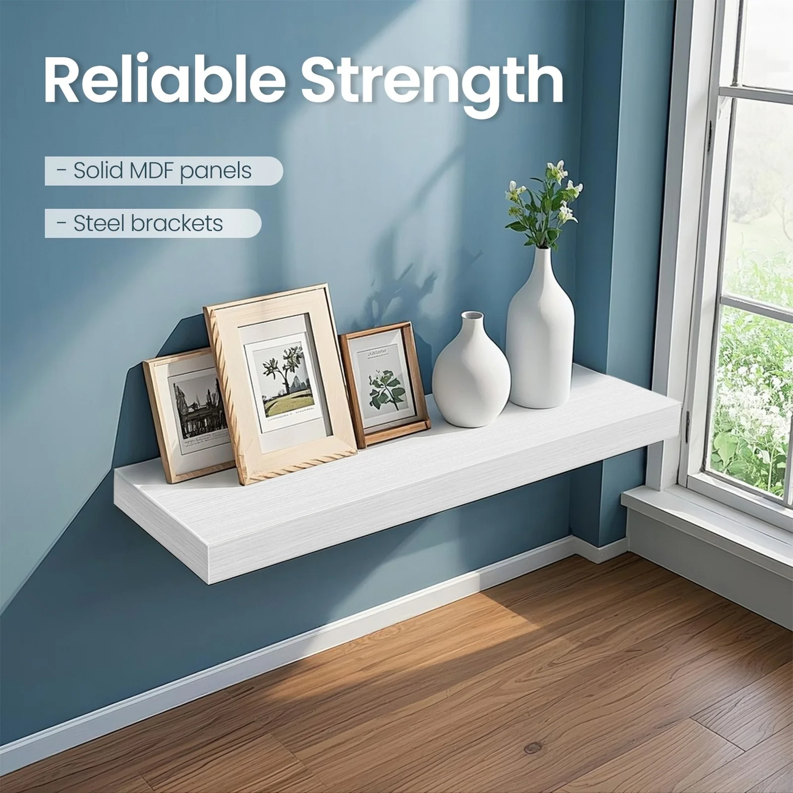 Wall-Mounted Floating Display Shelf