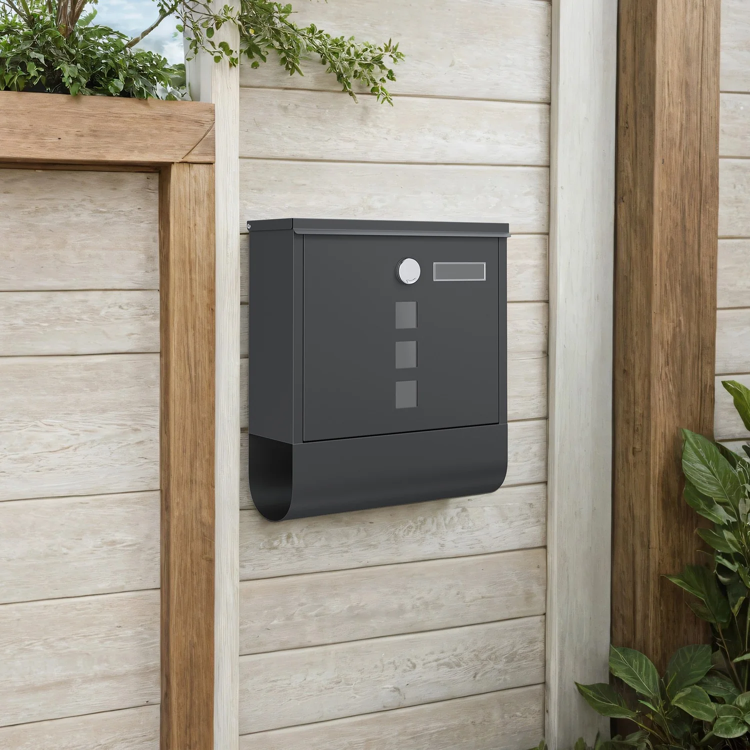 Wall-Mounted Mailbox with Lock