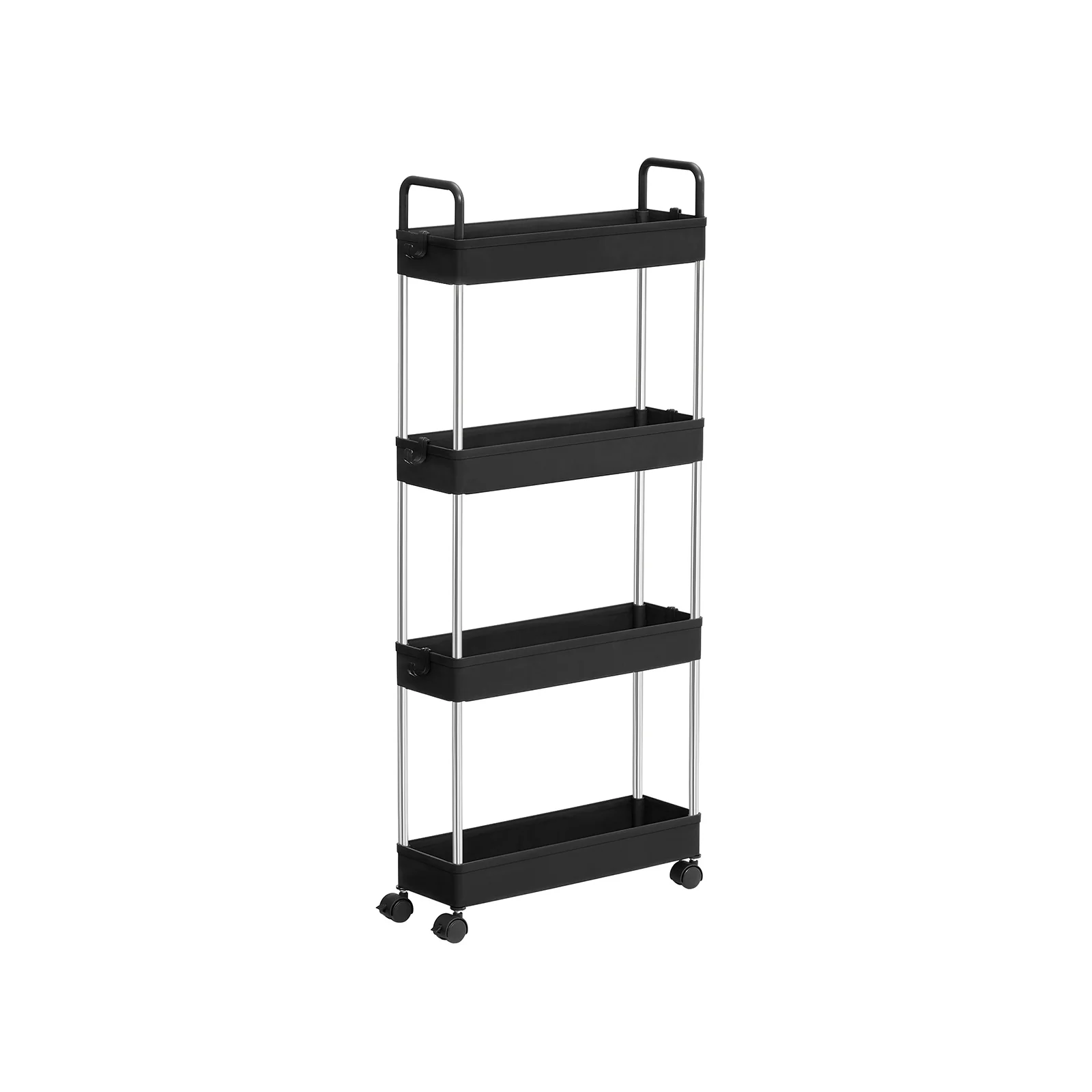 Narrow Storage Cart with 4 Baskets & Handle - Image 2