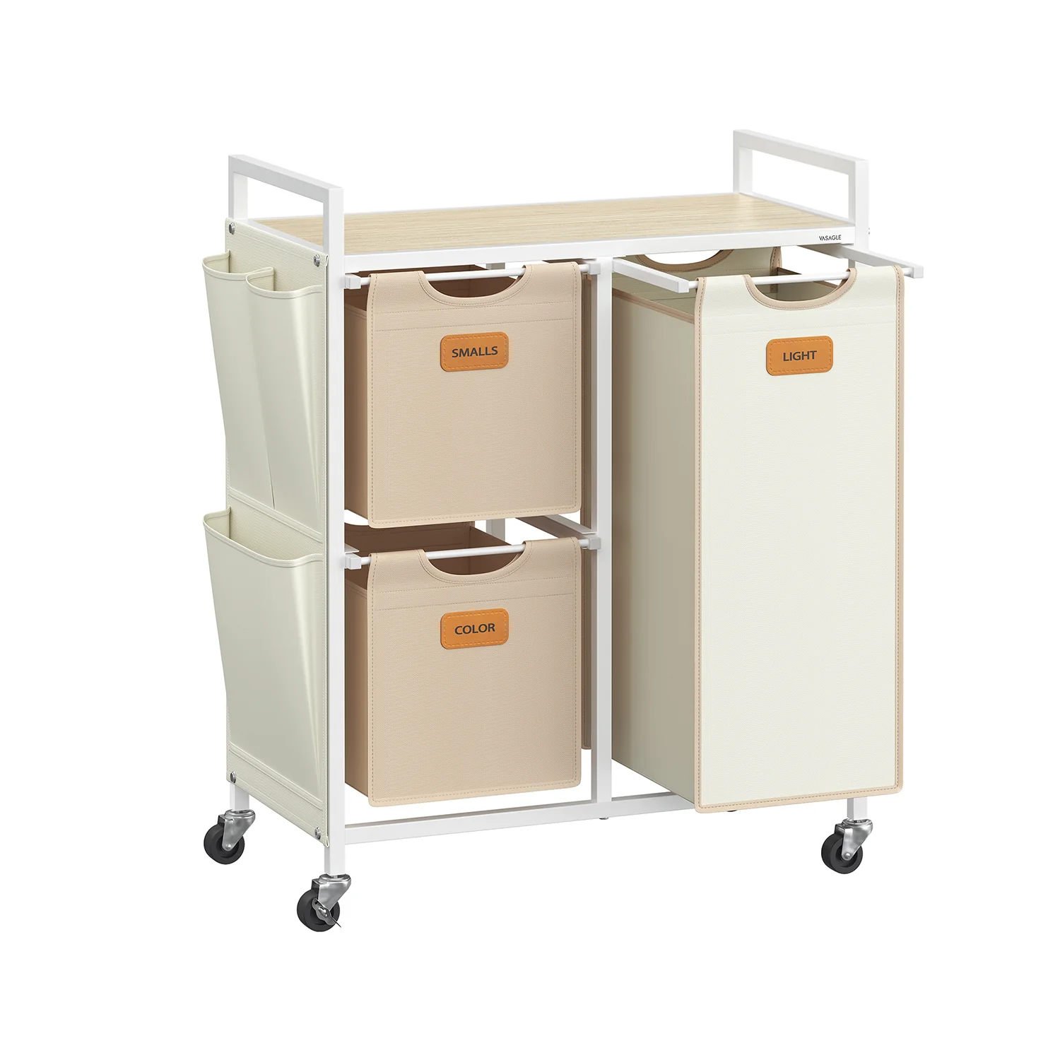 100 L Laundry Hamper with 3 Compartments - Image 2