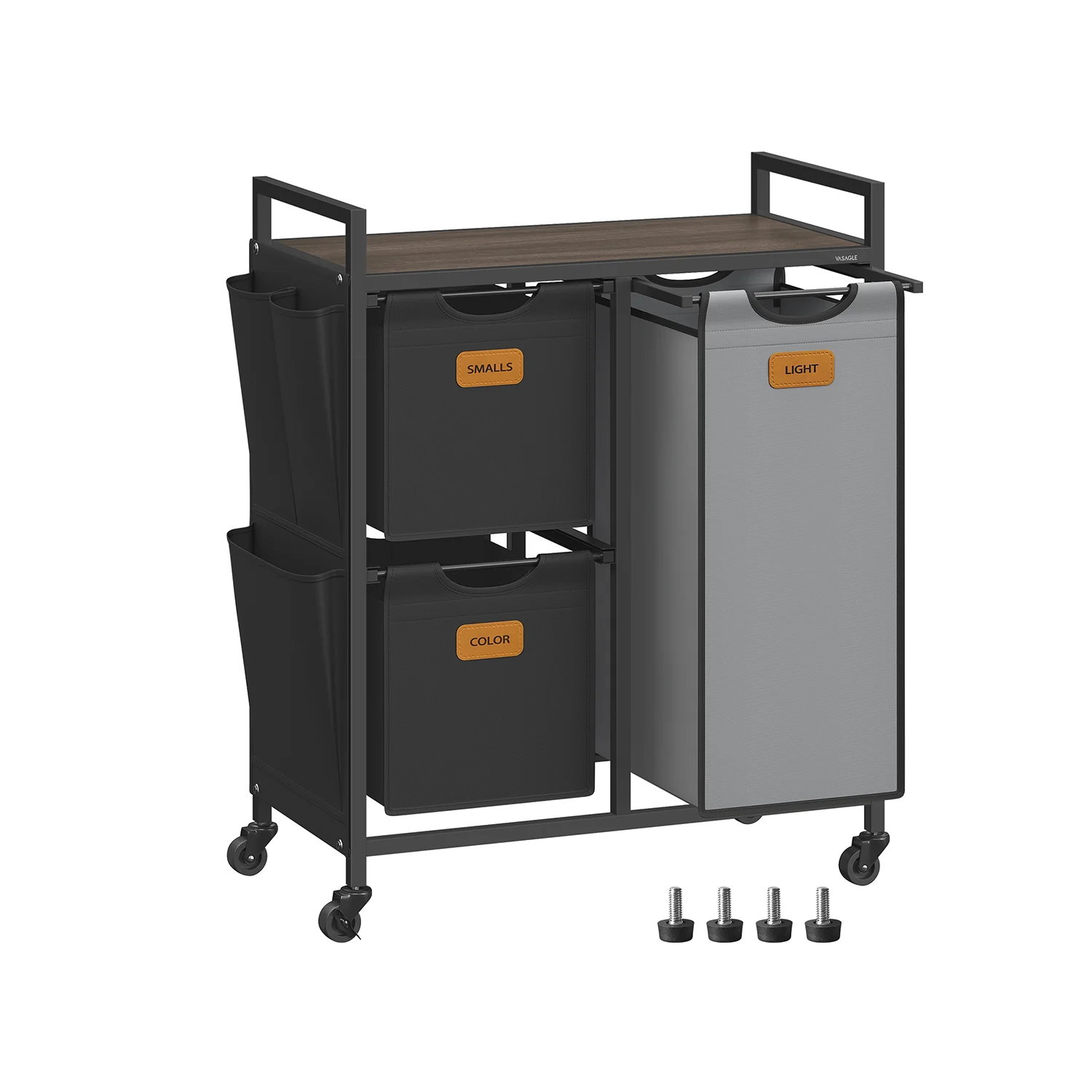 100 L Laundry Hamper with 3 Compartments - Image 3