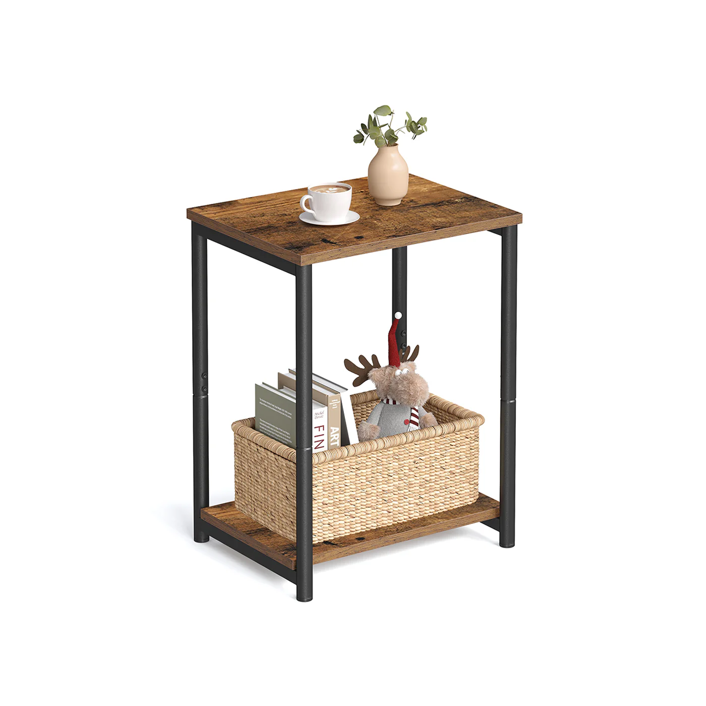 2-Tier Square Sofa Side Table - Image 3