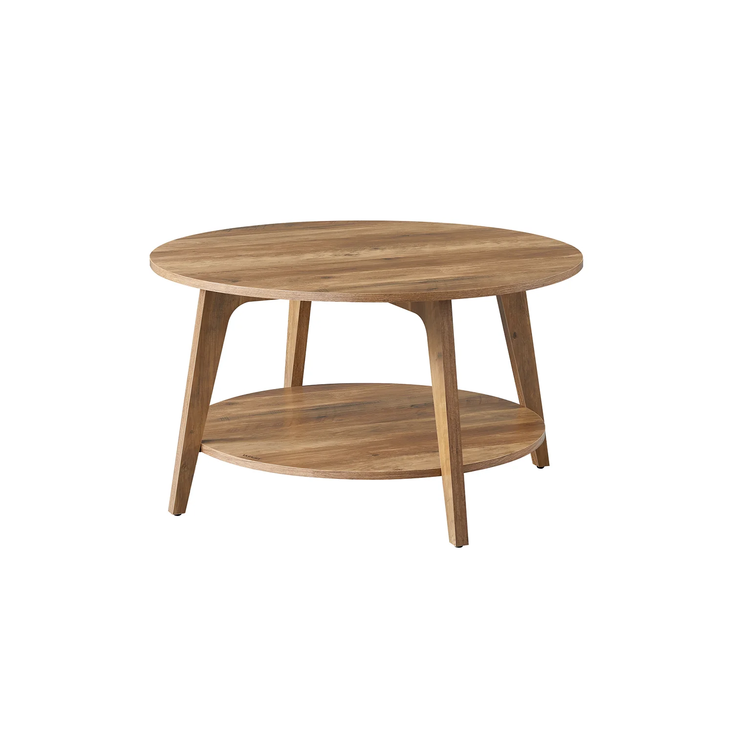 2-Tier Round Coffee Table with Storage - Image 5