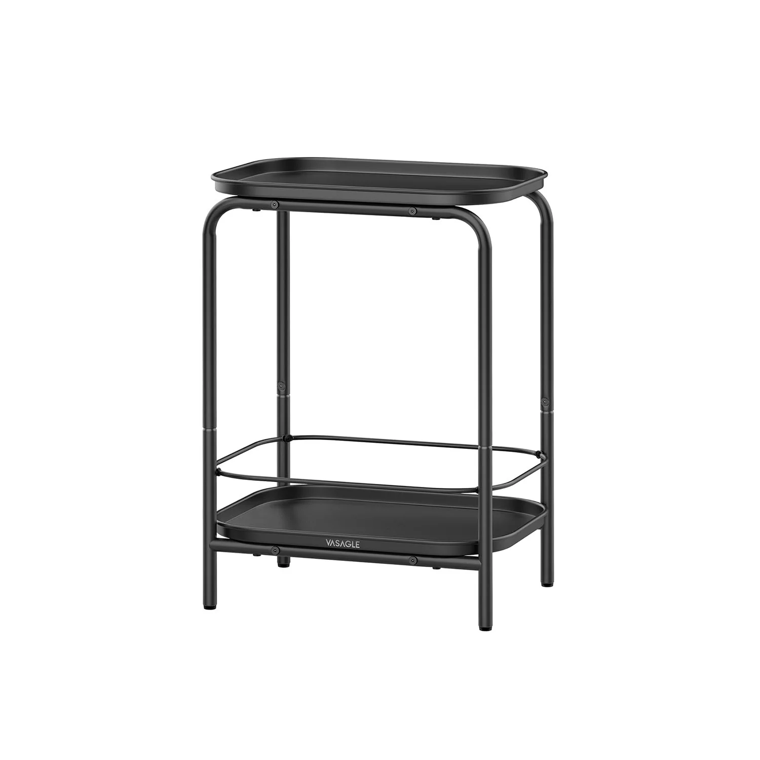 2-Tier Side Table, Metal End Table, Small Sofa Coffee Table
