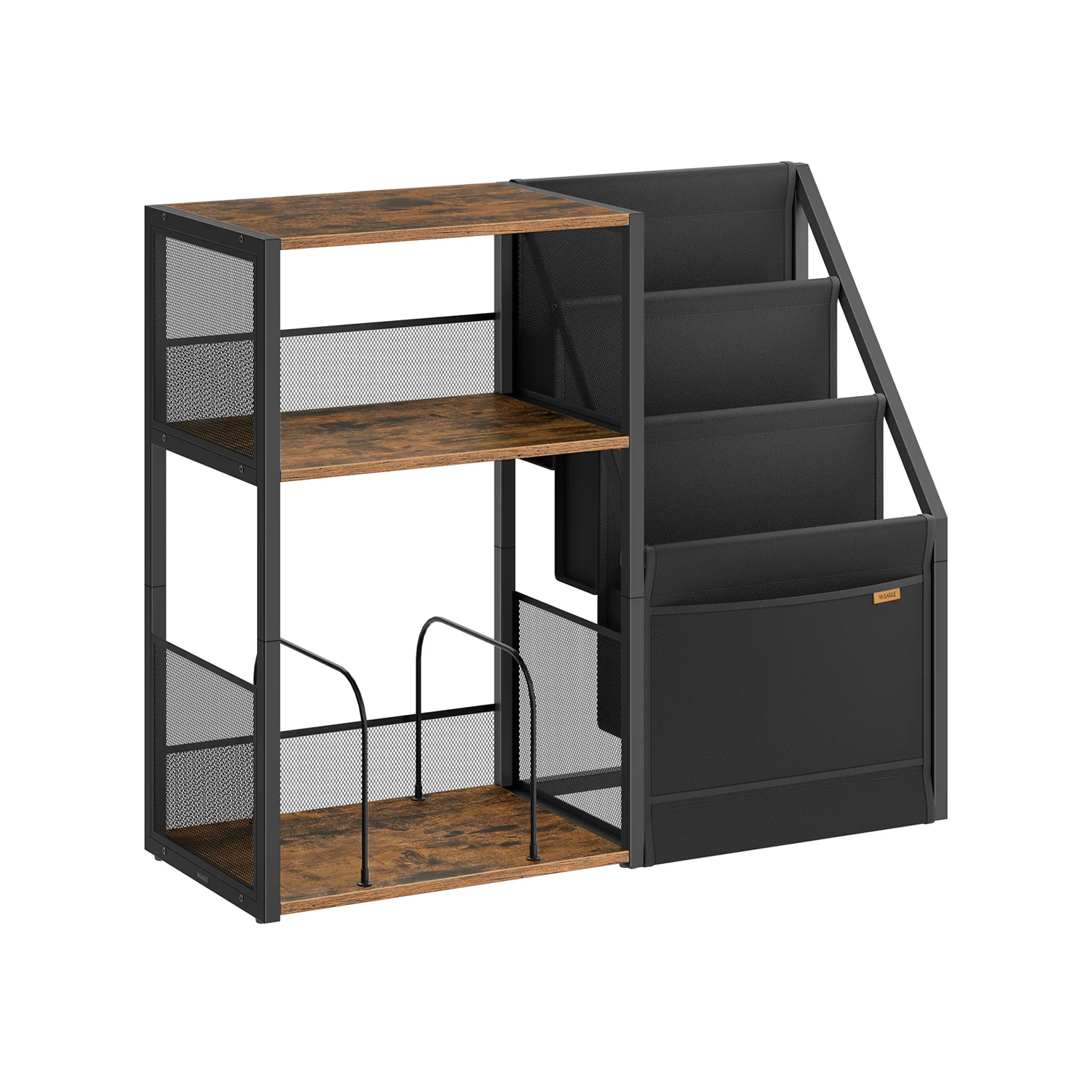 Record player stand with vinyl storage and three tier side table - Image 2