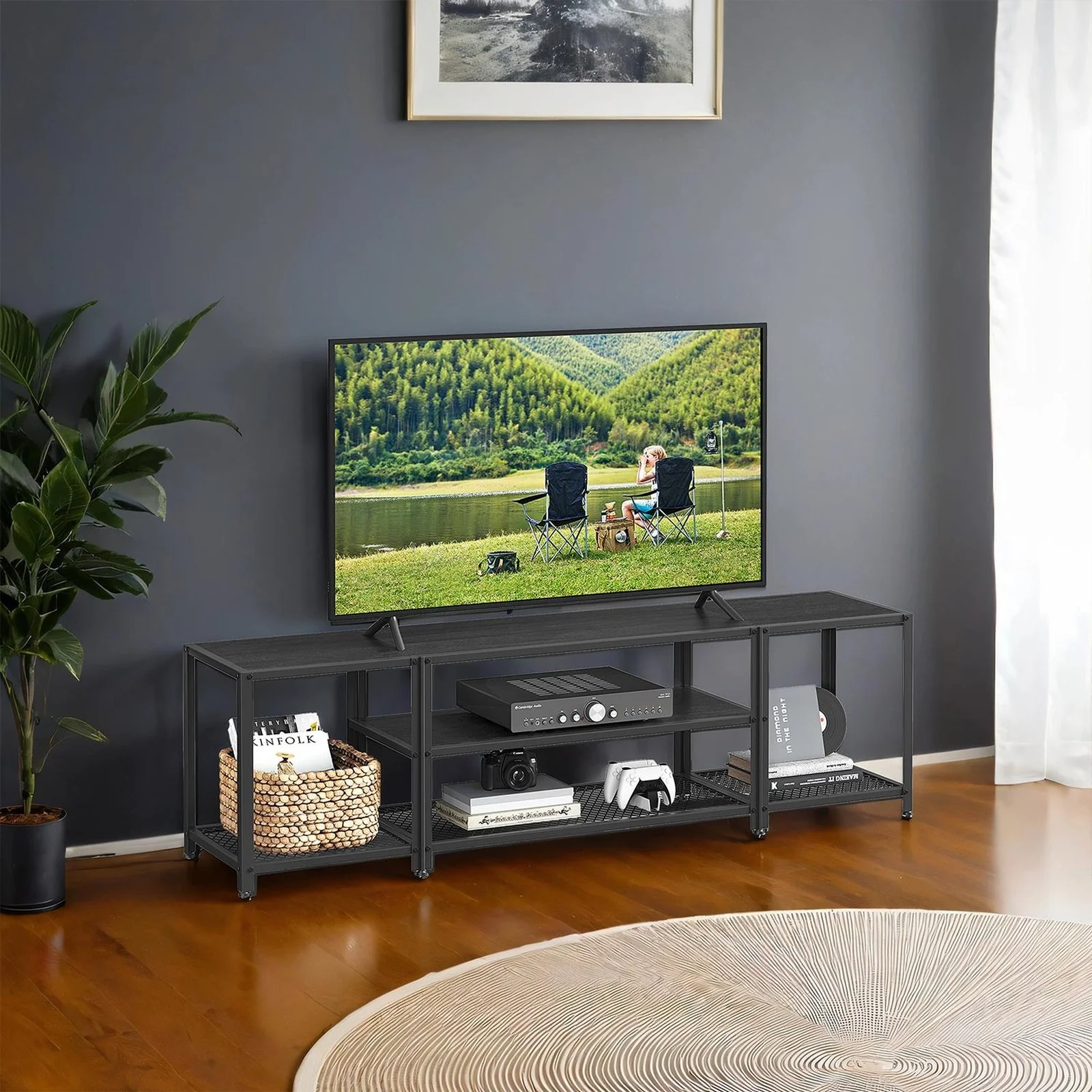 3-Tier TV Cabinet for TVs up to 75 Inches
