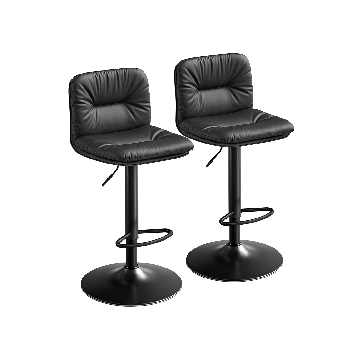Set of 2 Rotating Bar Stools with PU Cover - Image 2