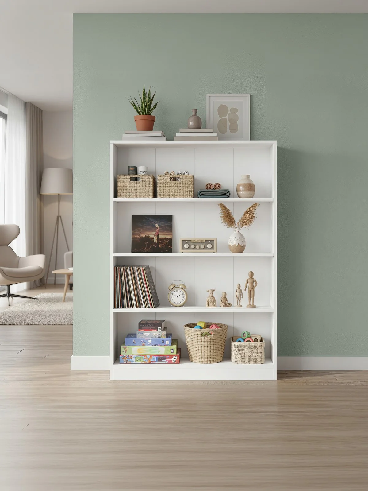Bookshelf with 6 Shelves, Bookcase, for Home Office - Image 4