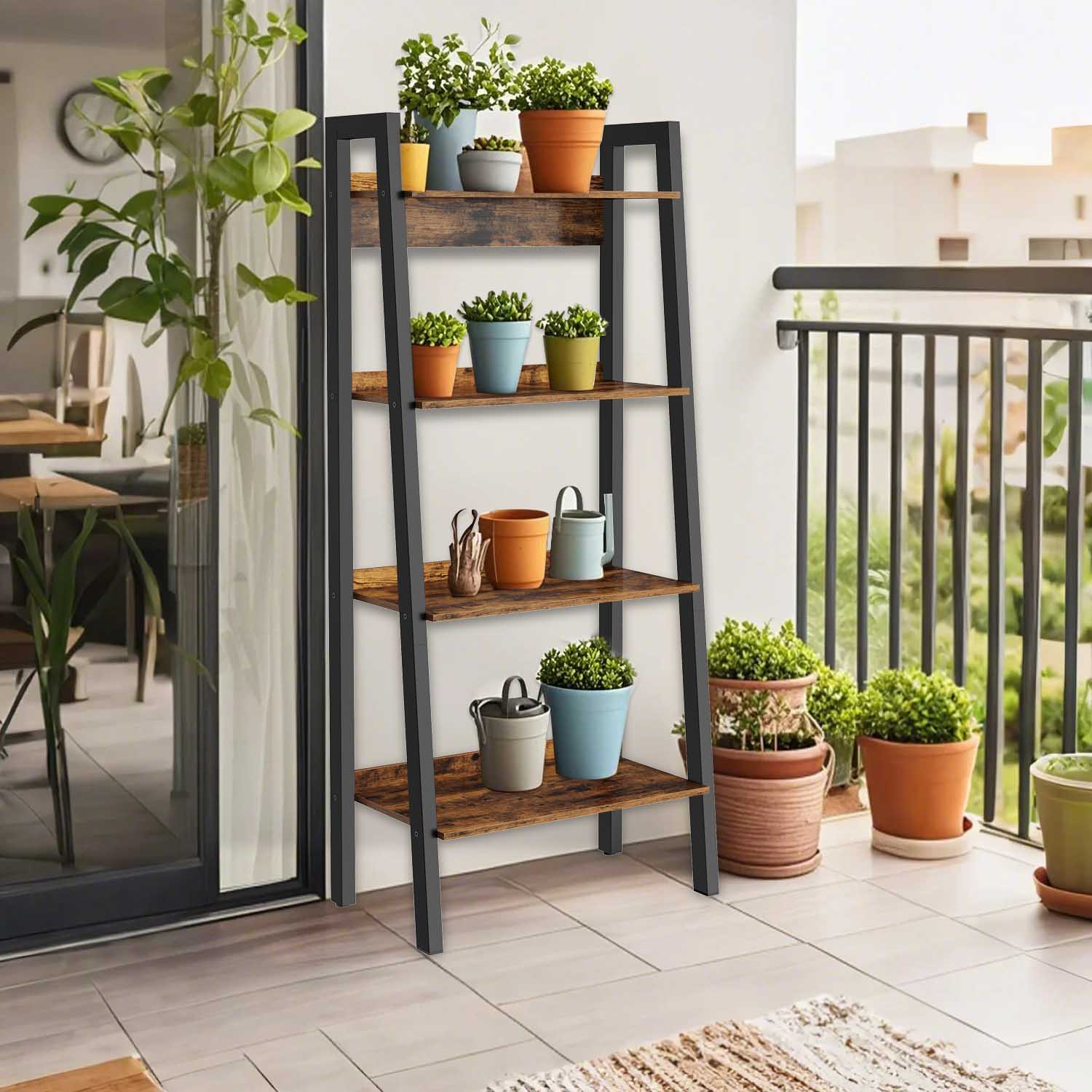 4-Tier Narrow Bookshelf for Home Office