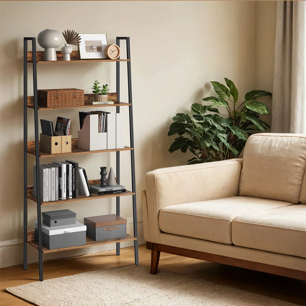4-Tier Narrow Bookshelf for Home Office - Image 2