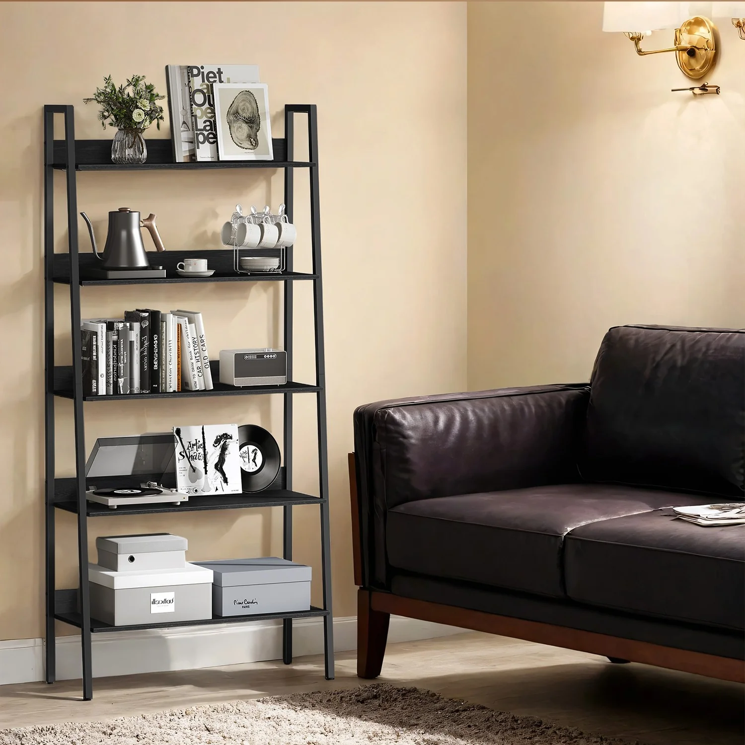 4-Tier Narrow Bookshelf for Home Office - Image 3