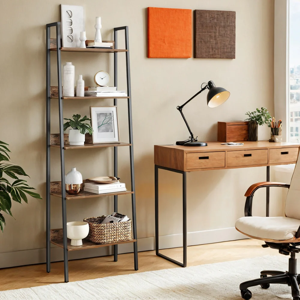 4-Tier Narrow Bookshelf for Home Office - Image 4
