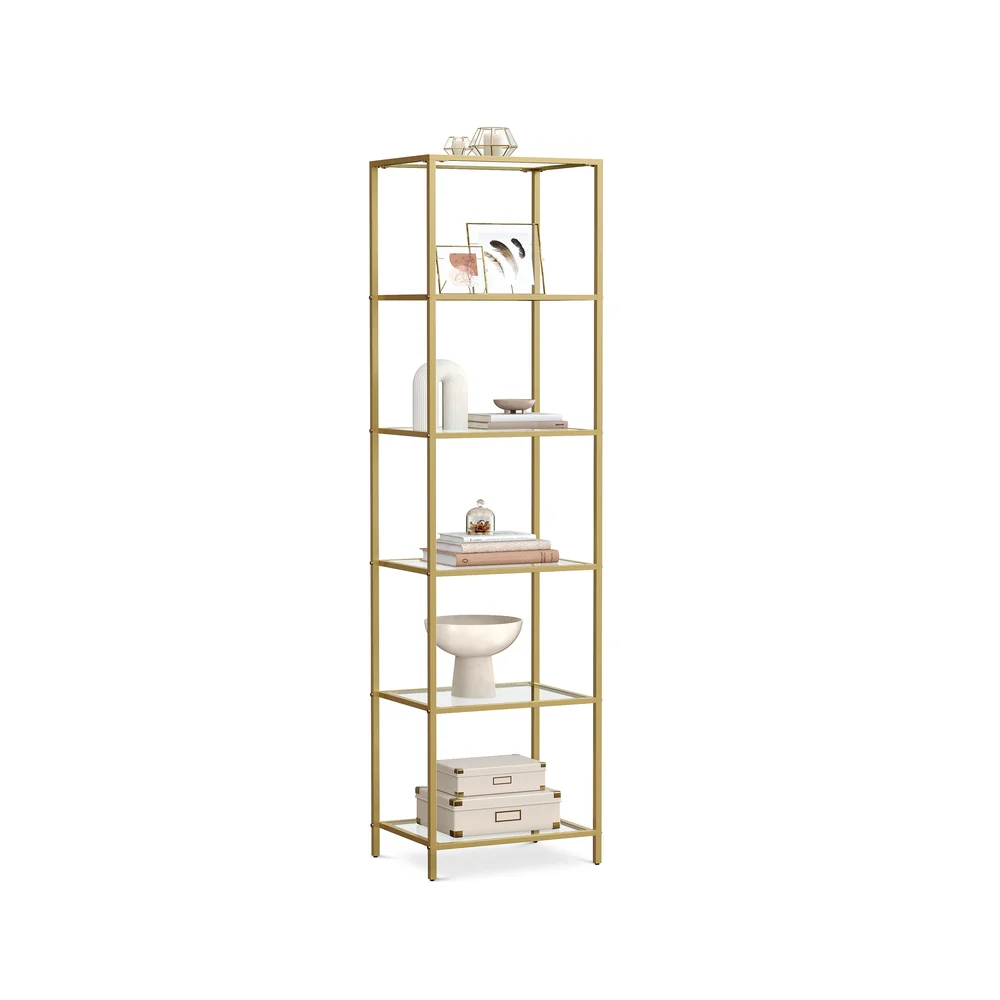 Glass Shelf Bookcase Storage Cabinet - Image 2