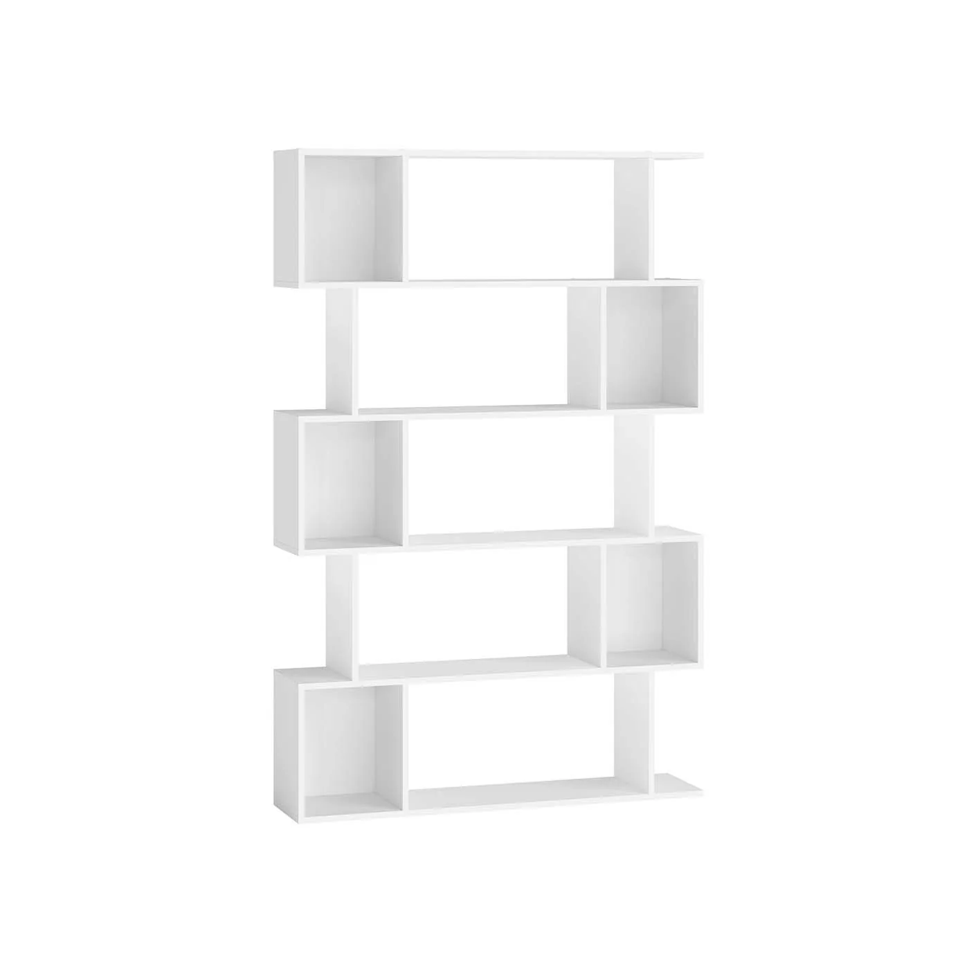 5-Tier Wooden Bookshelf with Open Compartments for Living Room and Office - Image 2