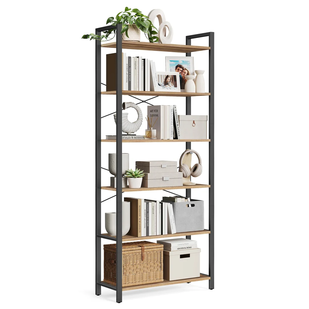 6-Tier Tall Bookshelf - Image 5