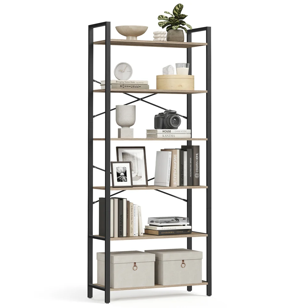 6-Tier Tall Bookshelf - Image 6