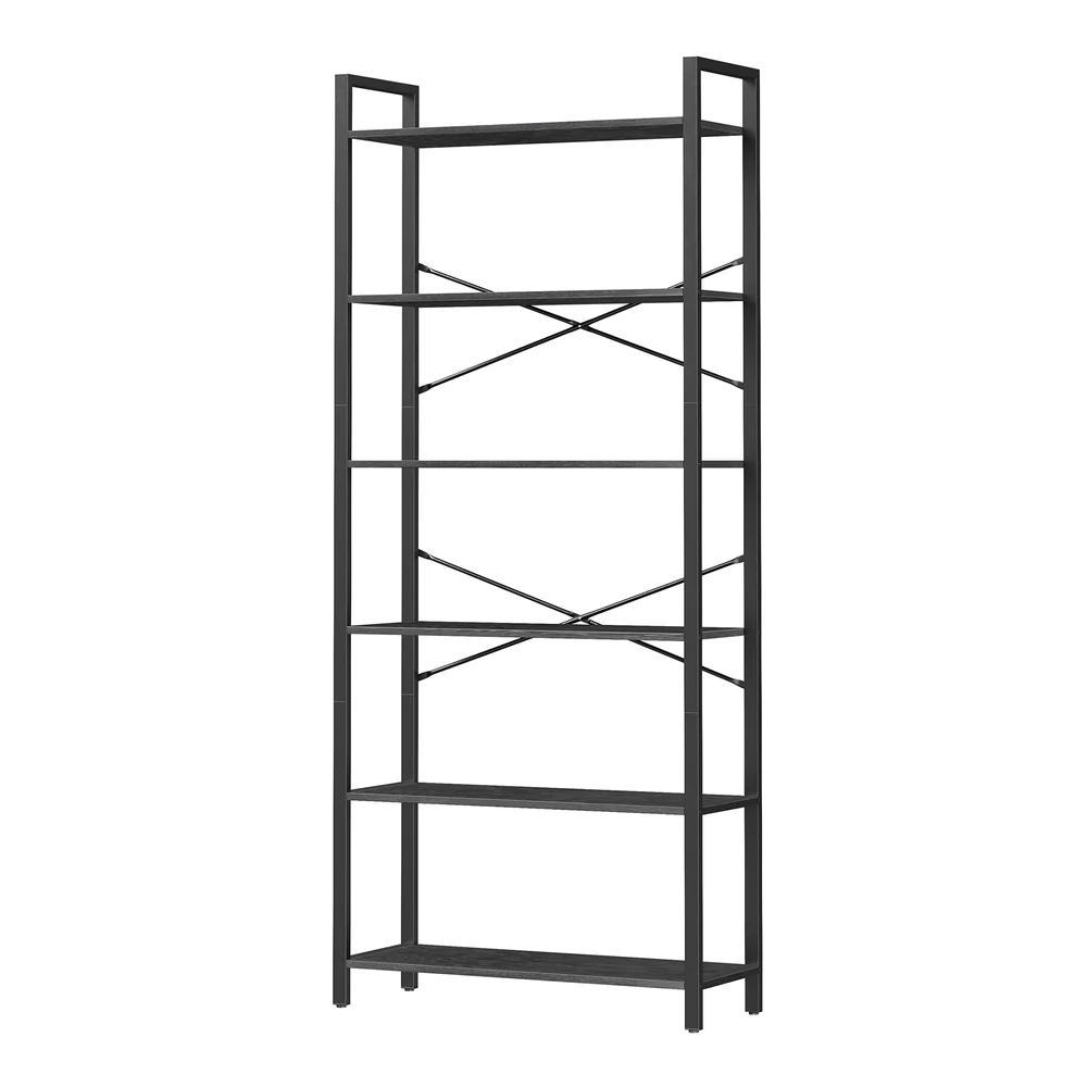 6-Tier Bookshelf, Freestanding Bookcase for Home Office, Living Room - Image 3