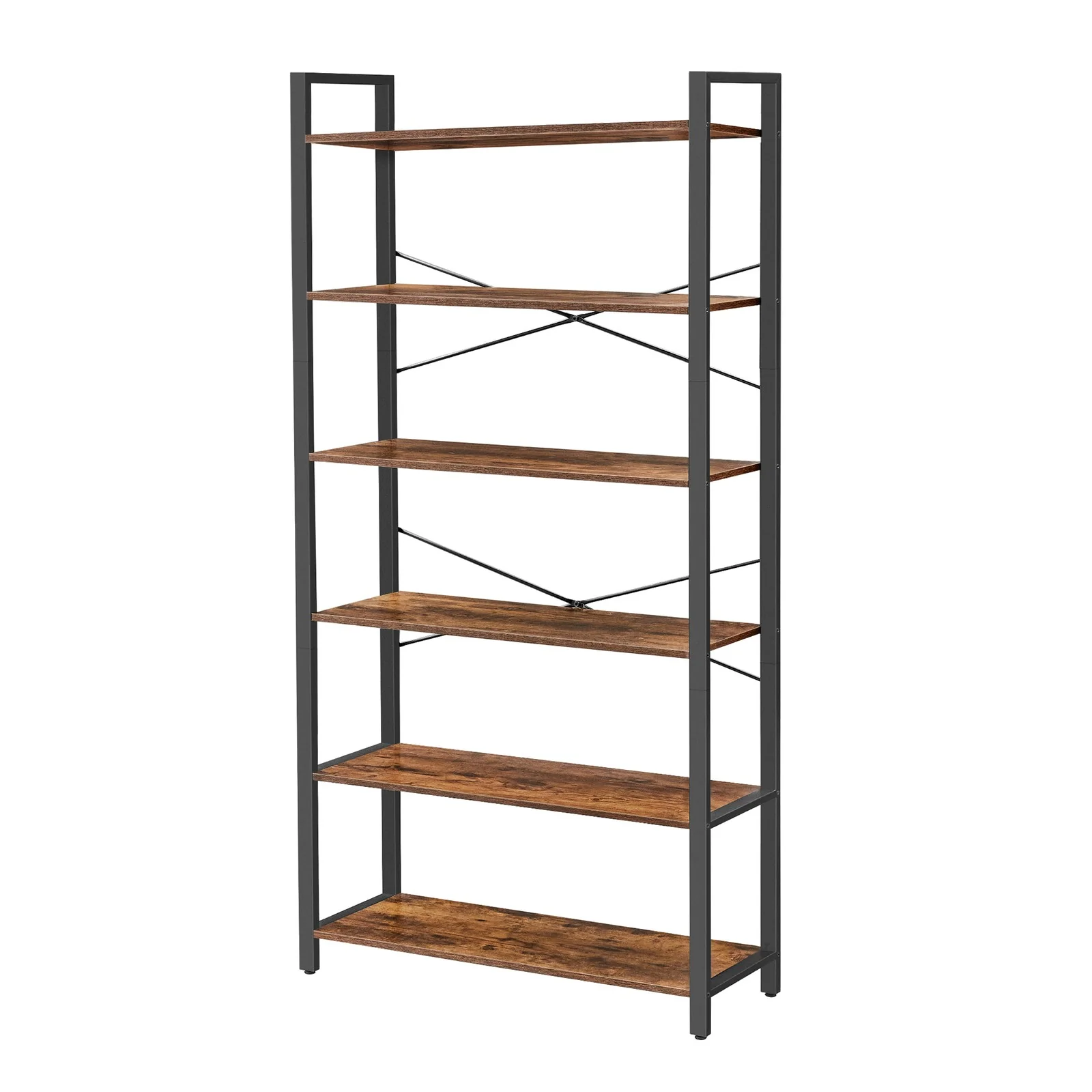 6-Tier Bookshelf, Freestanding Bookcase for Home Office, Living Room - Image 4