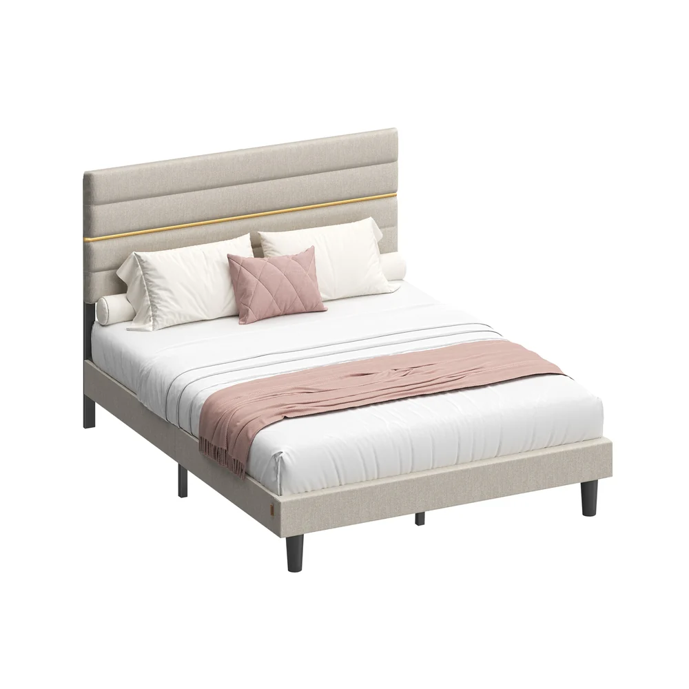 Bed frame with adjustable upholstered headboard - Image 3